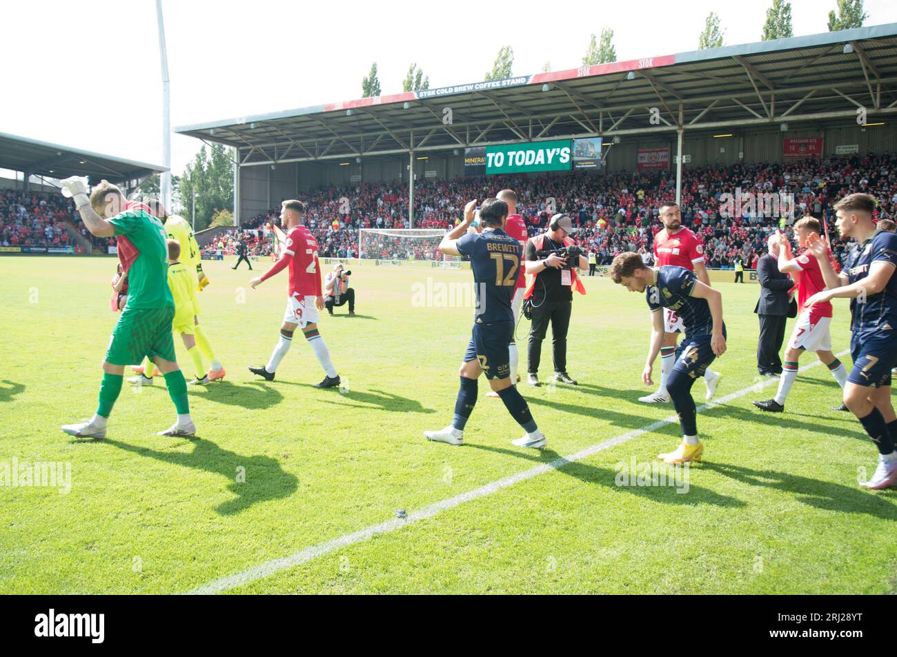 Wrexham AFC v Swindon Town played at Wrexham 90 mins of action ending  5 all draw (Terry Scott / SPP) Stock Photo