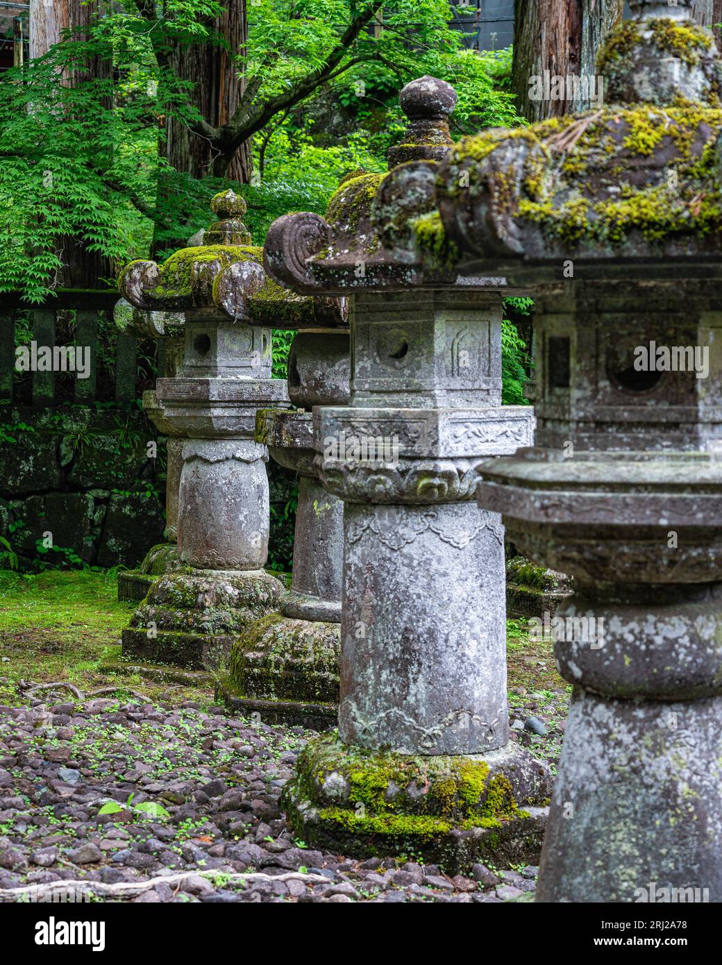 Scenic sight in the Tosho-gu Shrine in Nikko. Tochigi Prefecture, Japan. Stock Photo