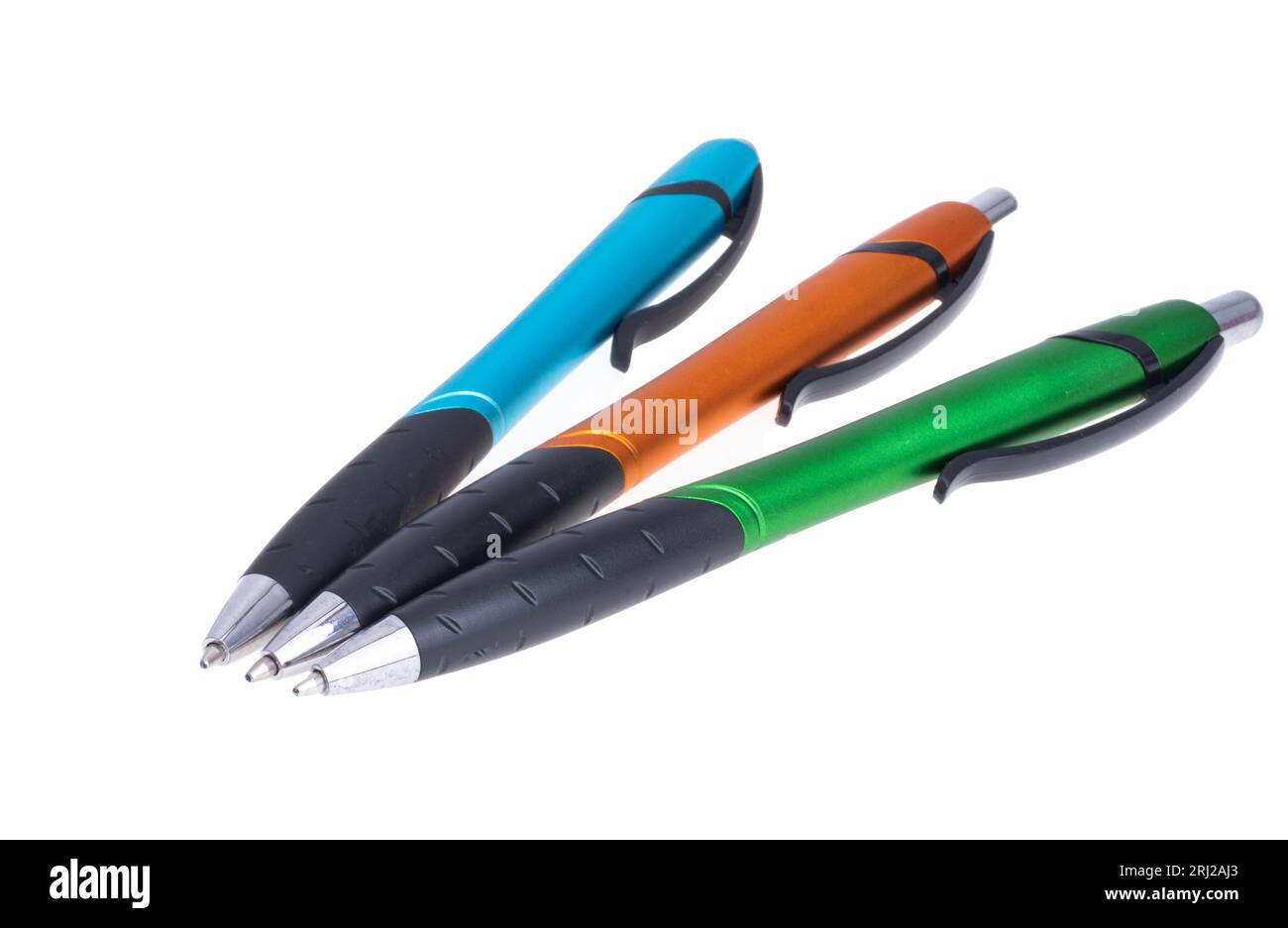 colored pens isolated on white background Stock Photo