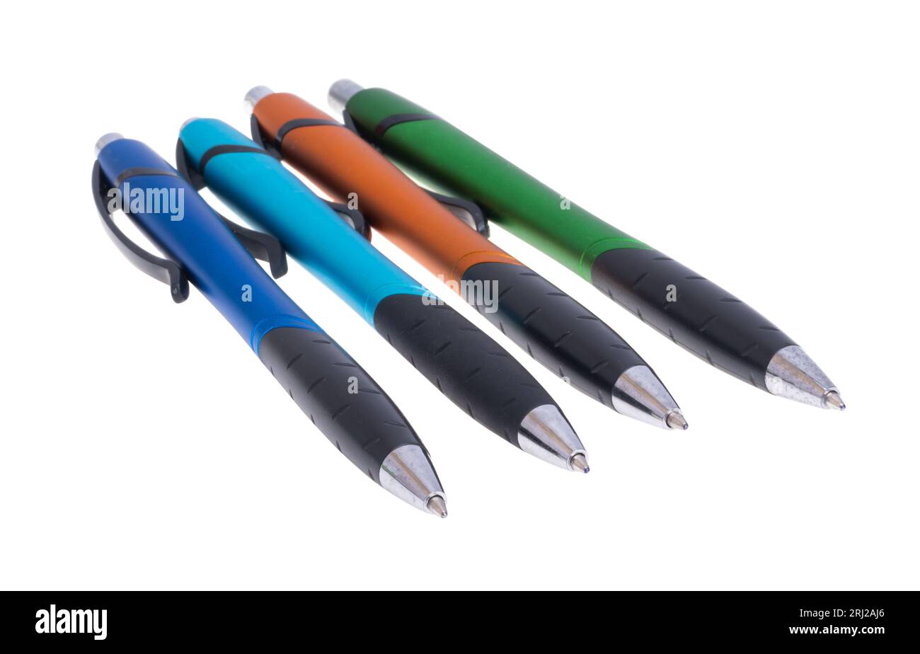 colored pens isolated on white background Stock Photo