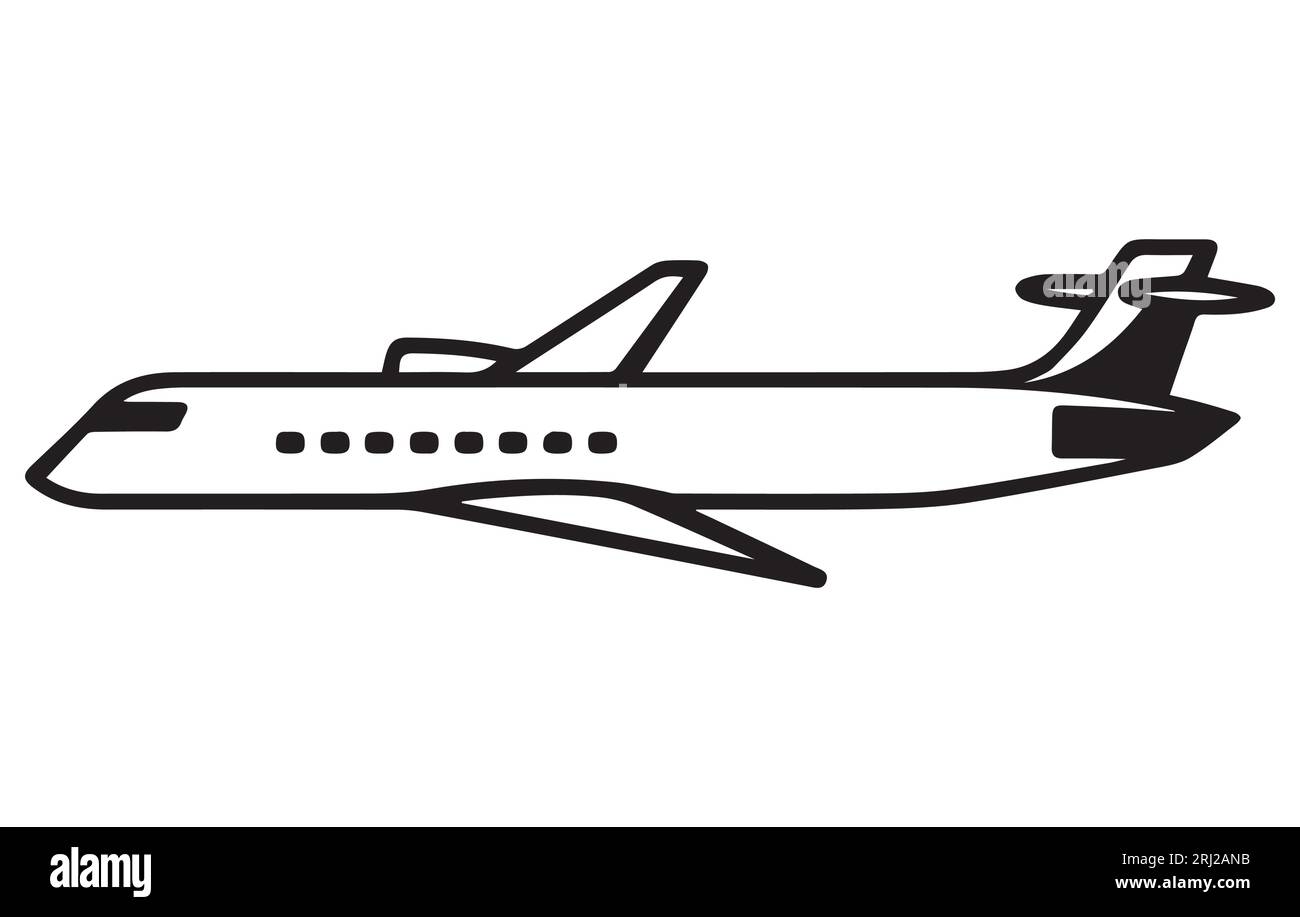 One line drawing a plane The passenger plane flight in the sky isolated on  white background Business and tourism airplane travel concept Vector  aircraft illustration in minimalist design 2214661 Vector Art at