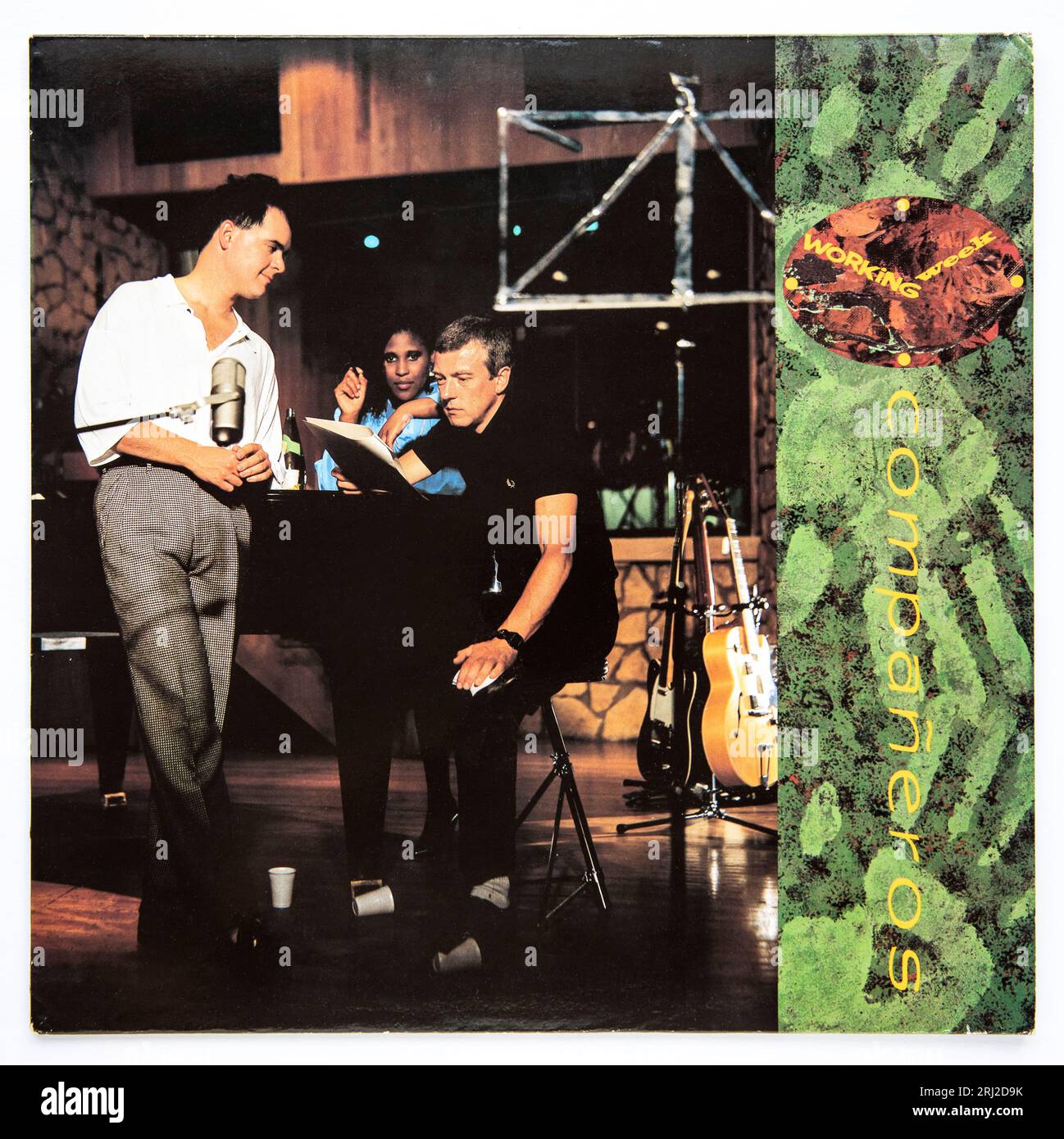 LP cover of Companeros, the second studio album by British jazz dance band Working Week, which was released in 1986 Stock Photo