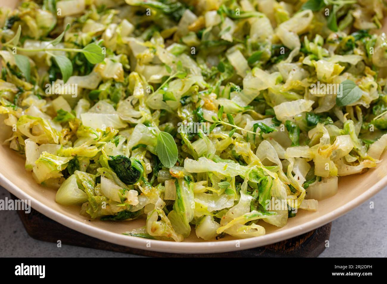 Stewed Cabbage In A Big Frying Pan Stock Photo, Picture and Royalty Free  Image. Image 119996130.
