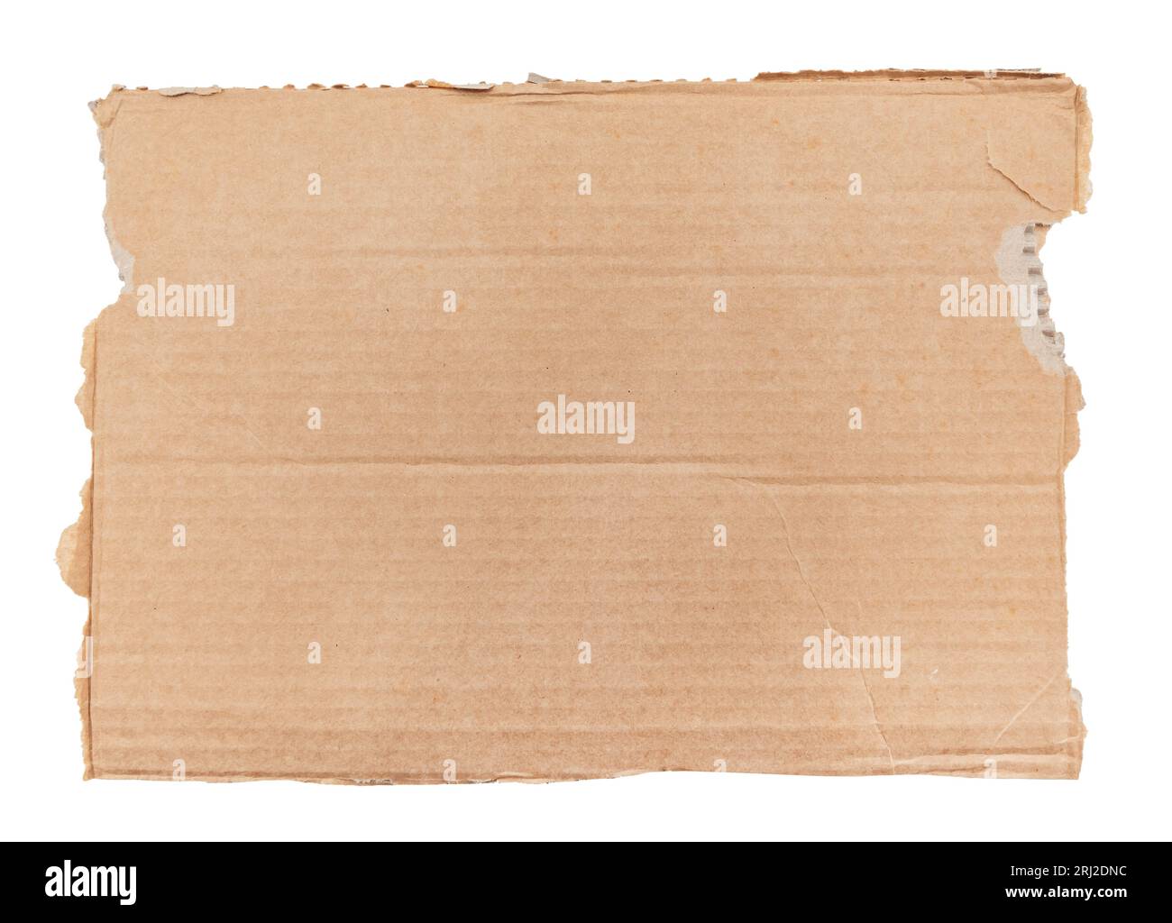 Isolate Paper A piece of textured packaging cardboard. Piece of torn cardboard with ...