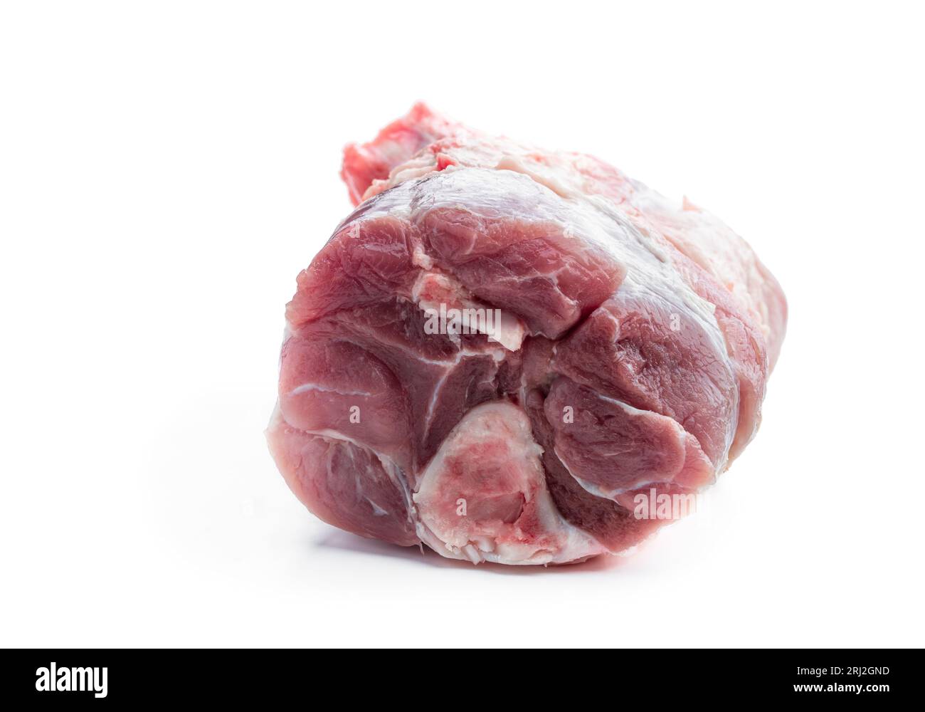 Raw pork  leg isolated on white background Stock Photo