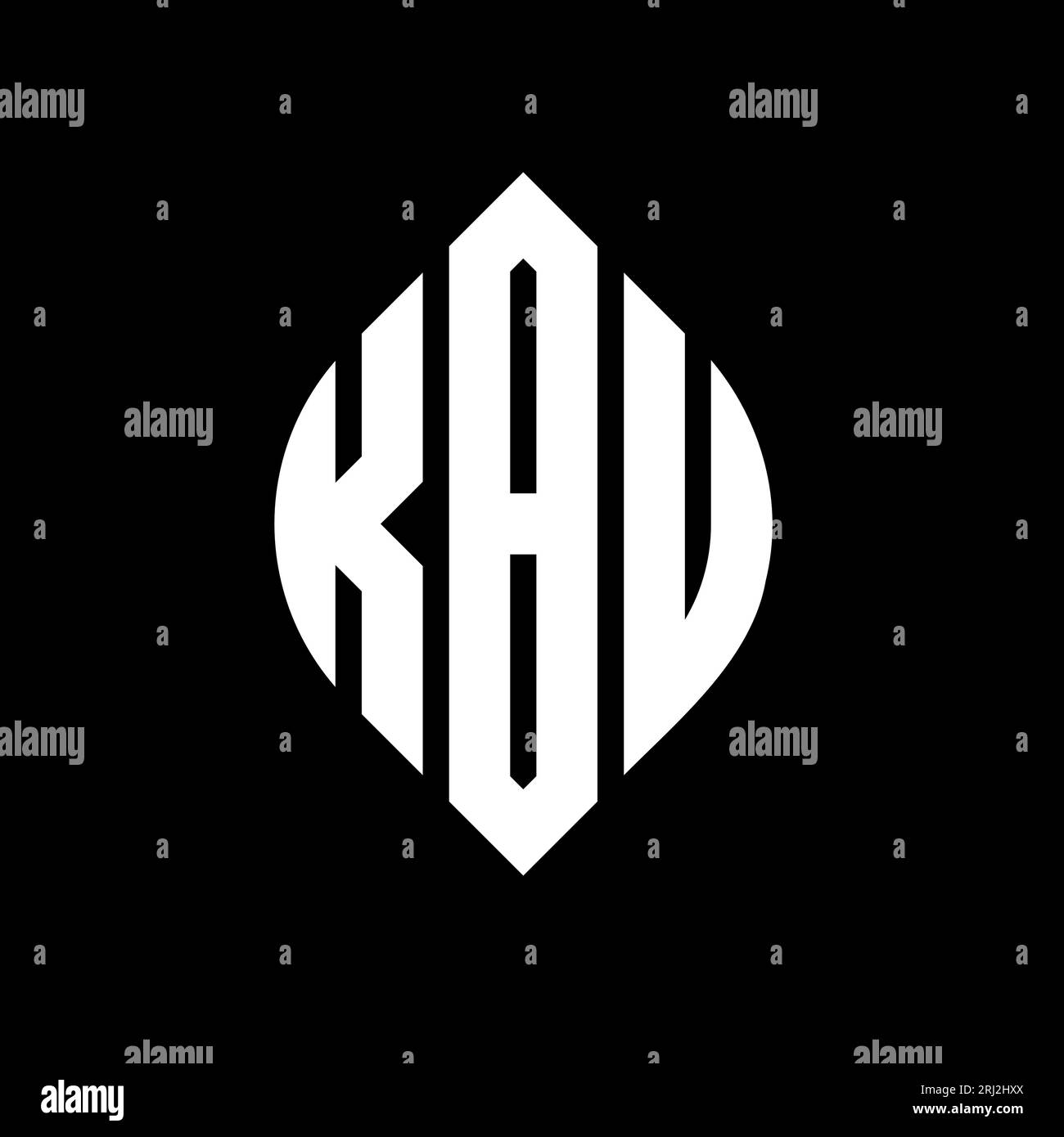 KBU circle letter logo design with circle and ellipse shape. KBU ...