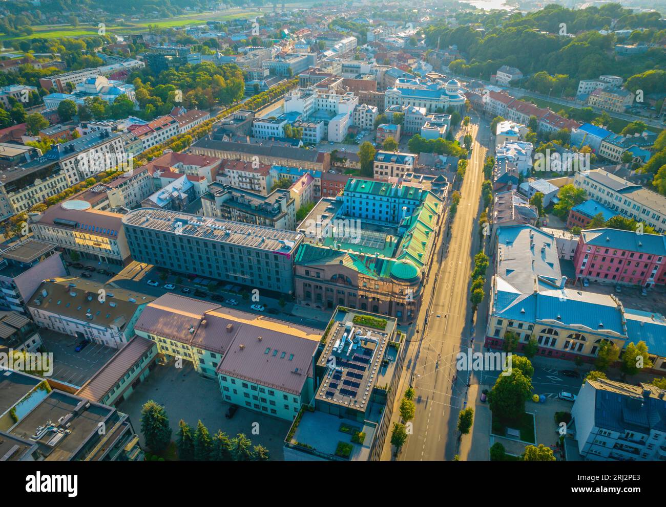 Aerial view center street hi-res stock photography and images - Alamy