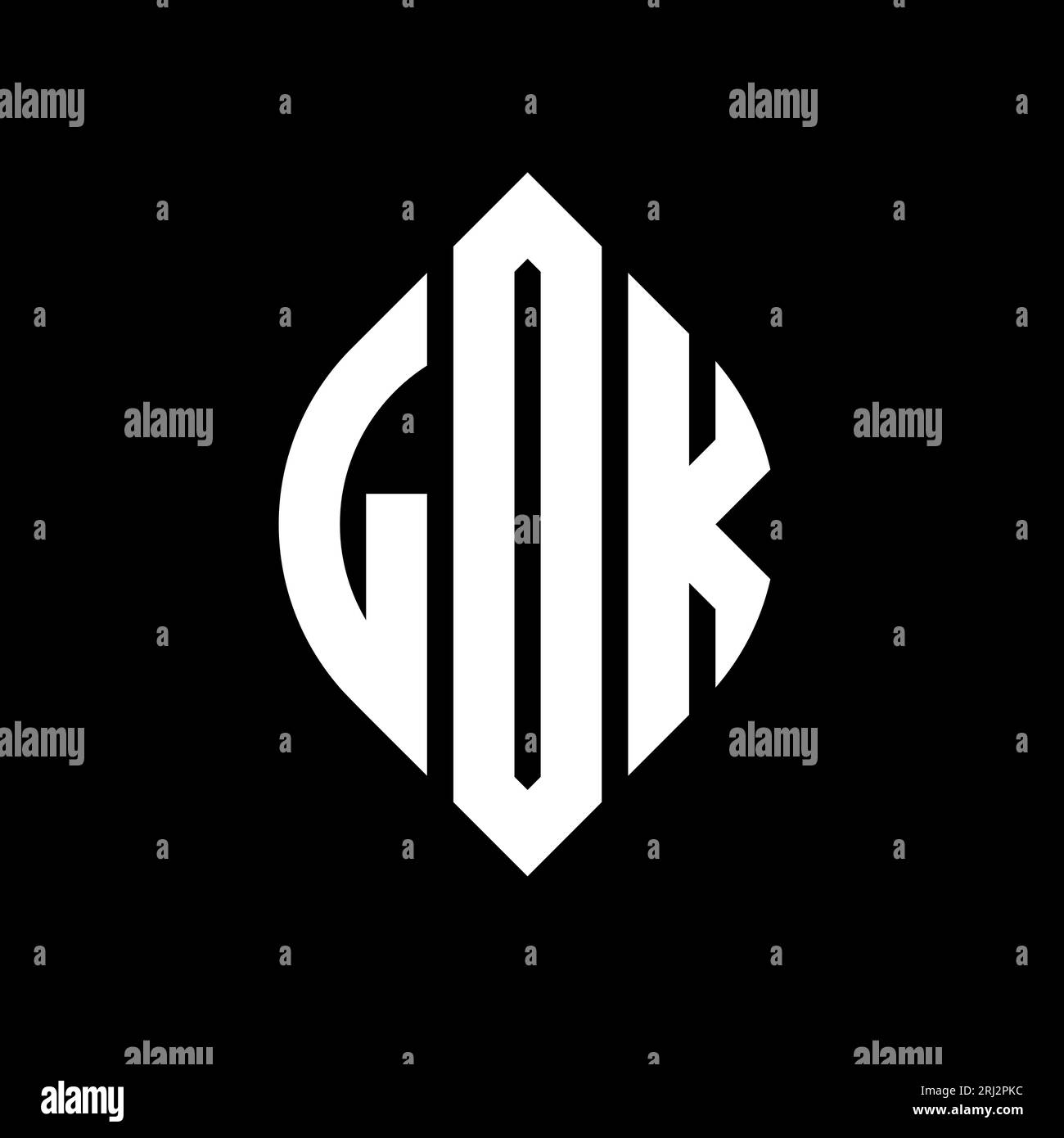 LDK circle letter logo design with circle and ellipse shape. LDK