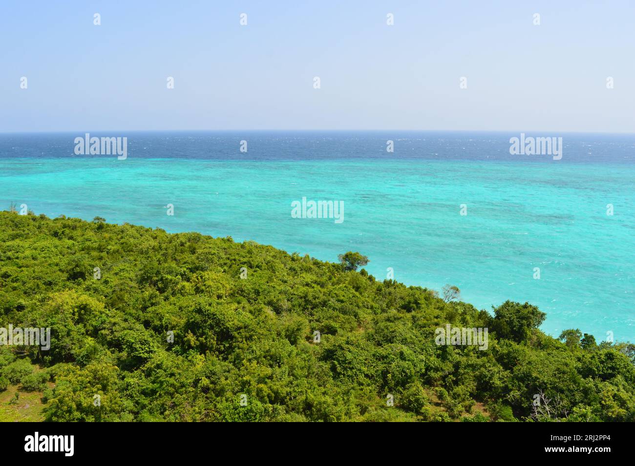 Northern coastline from Pemba, island of Zanzibar Stock Photo