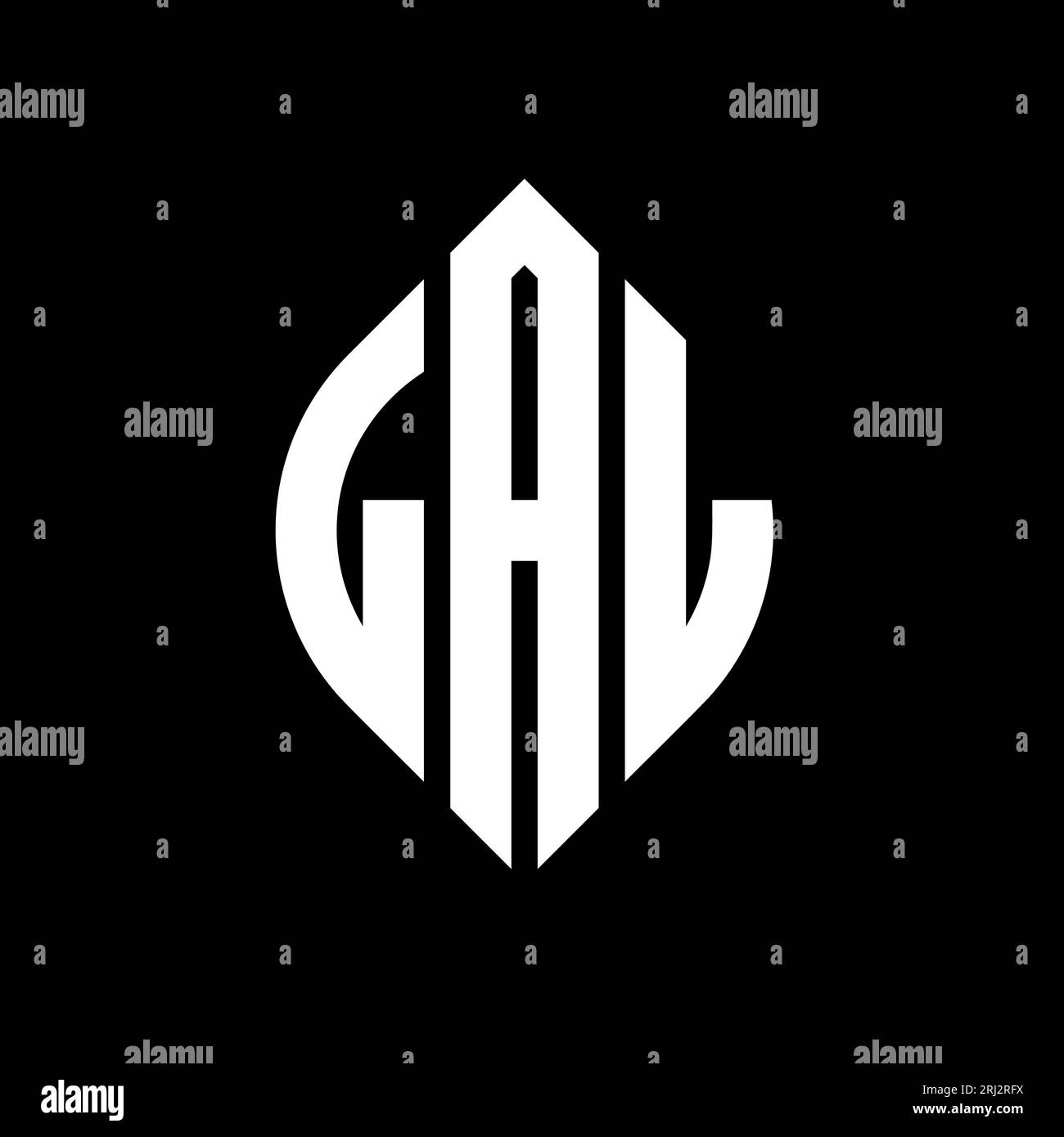 LAL circle letter logo design with circle and ellipse shape. LAL ...