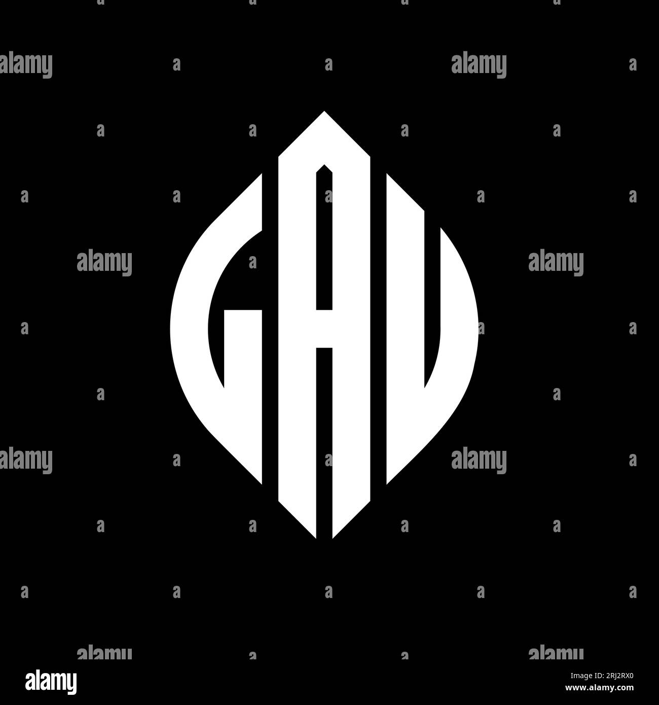 LAU circle letter logo design with circle and ellipse shape. LAU ...