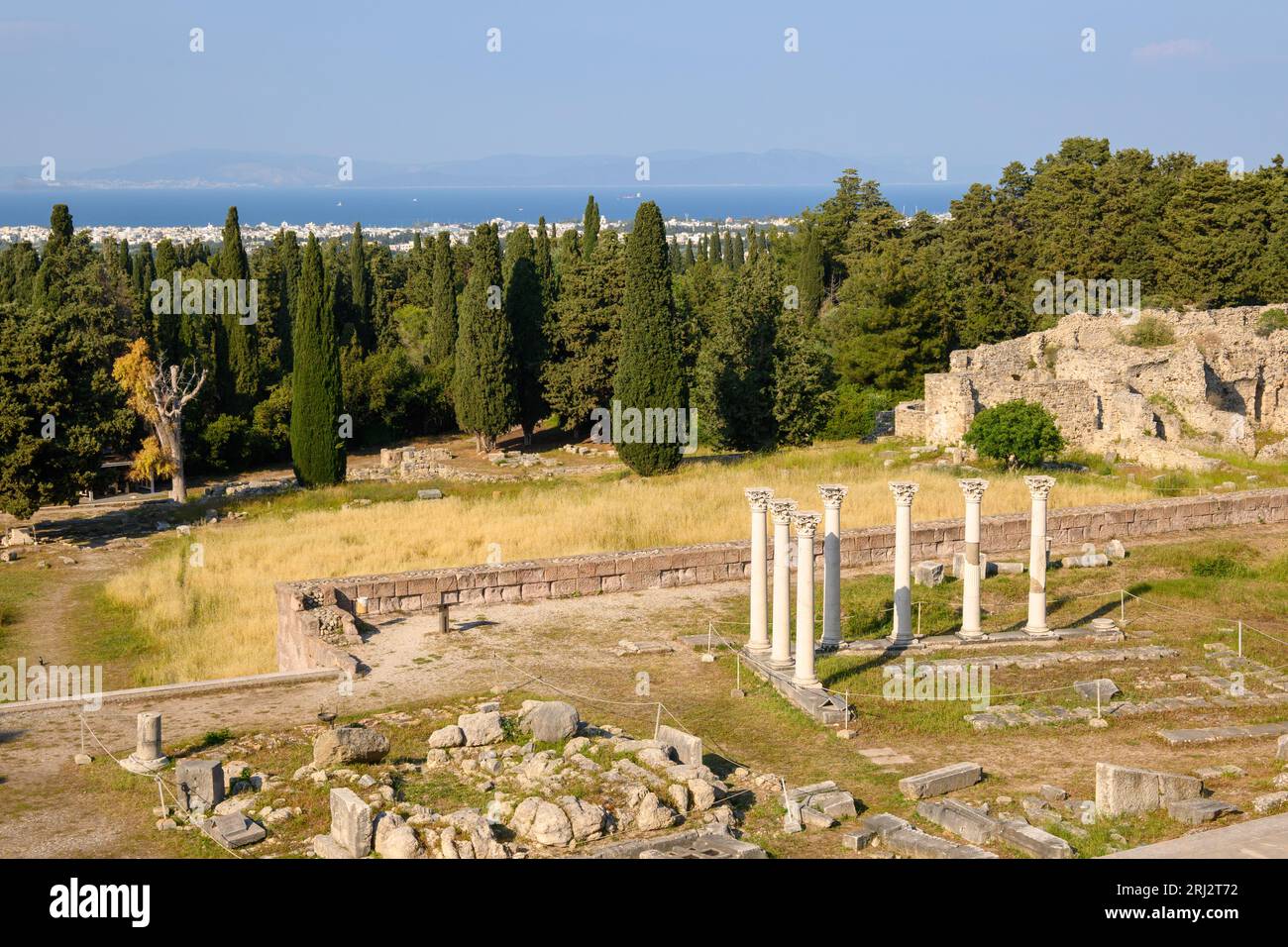 The archaeological site of the Asklepion on the island of Kos in Greece Stock Photo