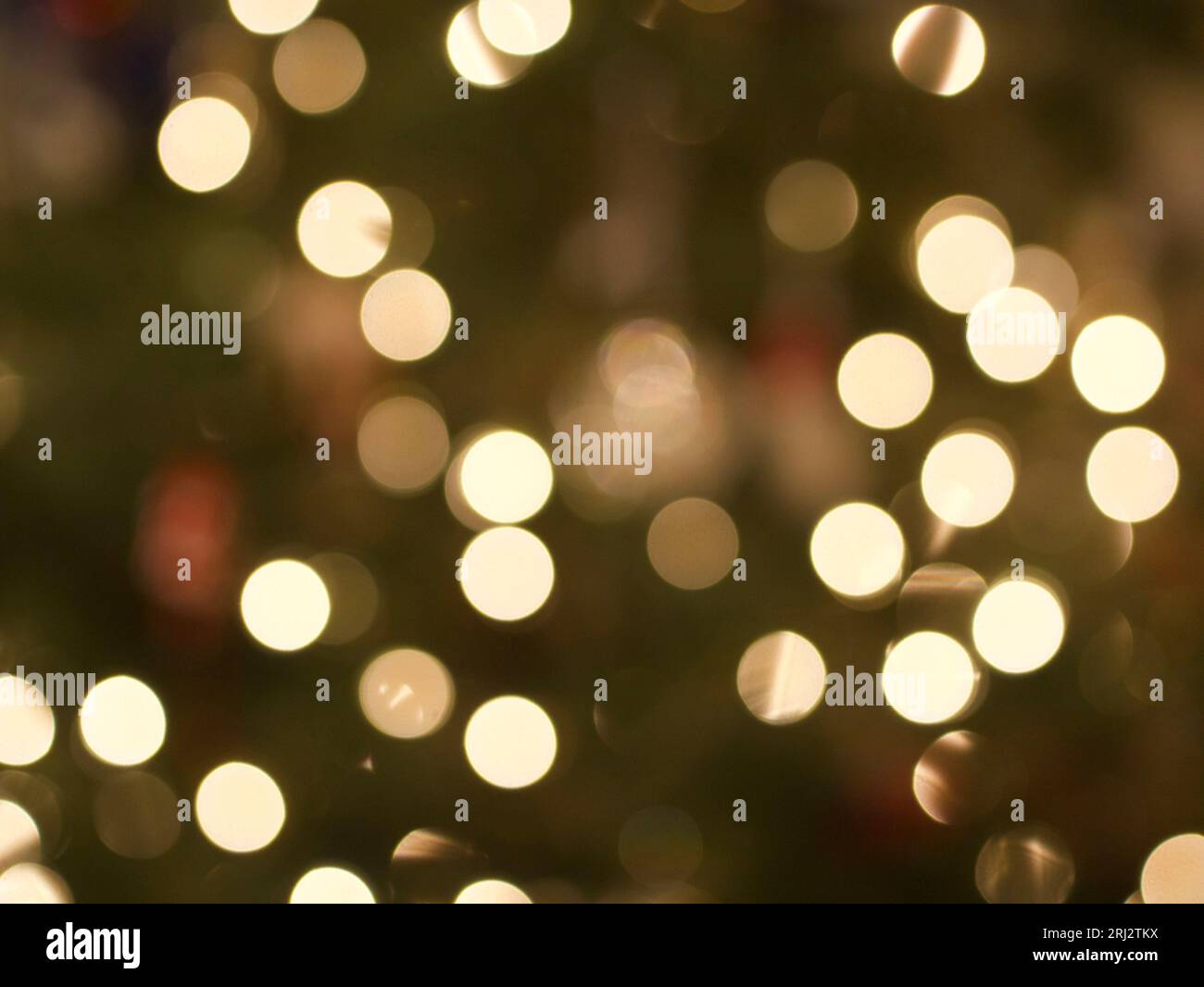 Blurred background Christmas holiday string lights Stock Photo