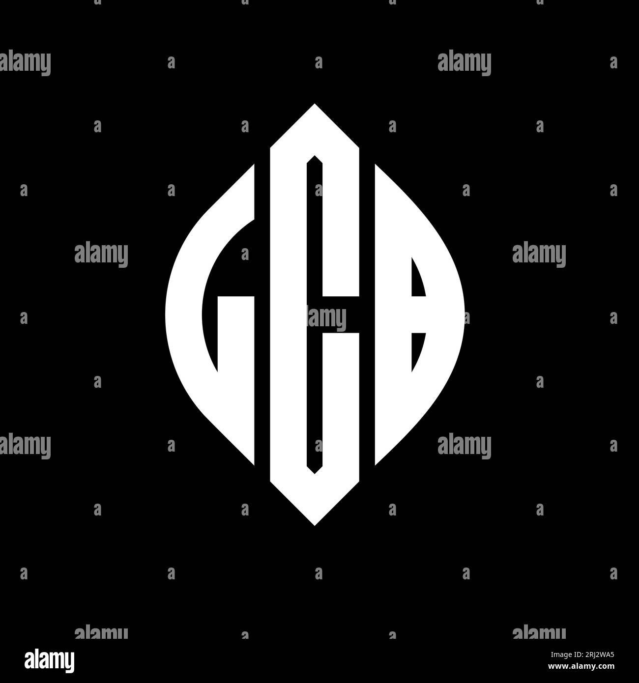 LCB circle letter logo design with circle and ellipse shape. LCB