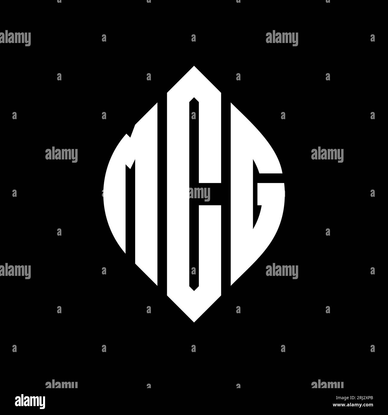 MCG circle letter logo design with circle and ellipse shape. MCG