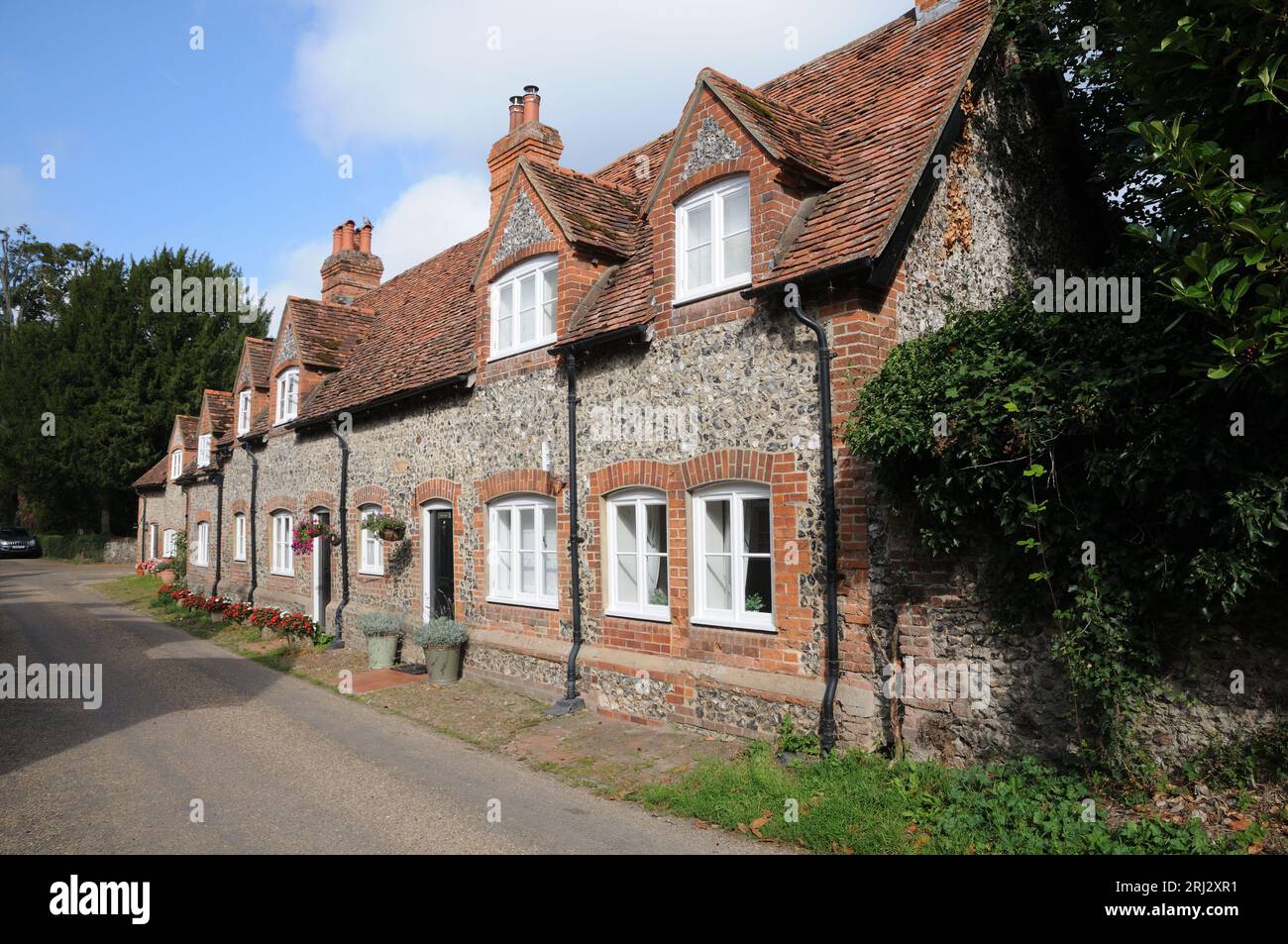 Cottages, Hambleden, Buckinghamshire Stock Photo