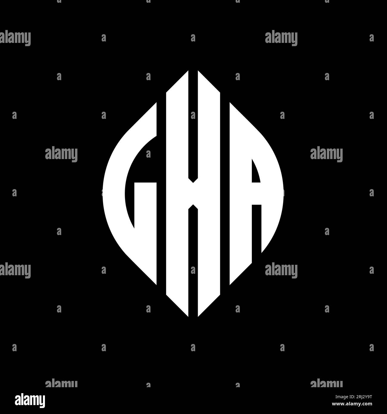 LXA circle letter logo design with circle and ellipse shape. LXA ...