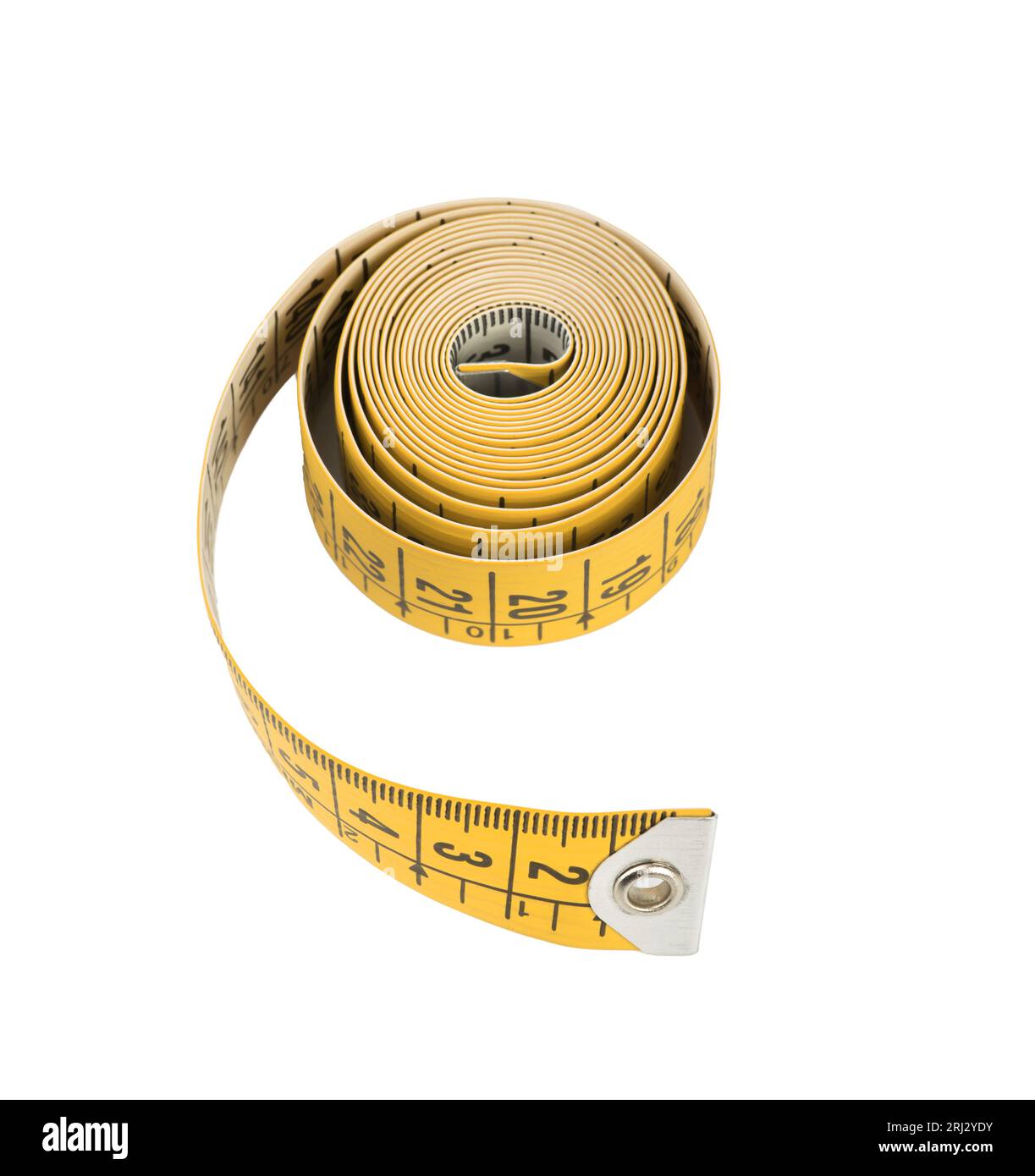 Imperial tailors tape measure, cut out or isolated against a white  background Stock Photo - Alamy