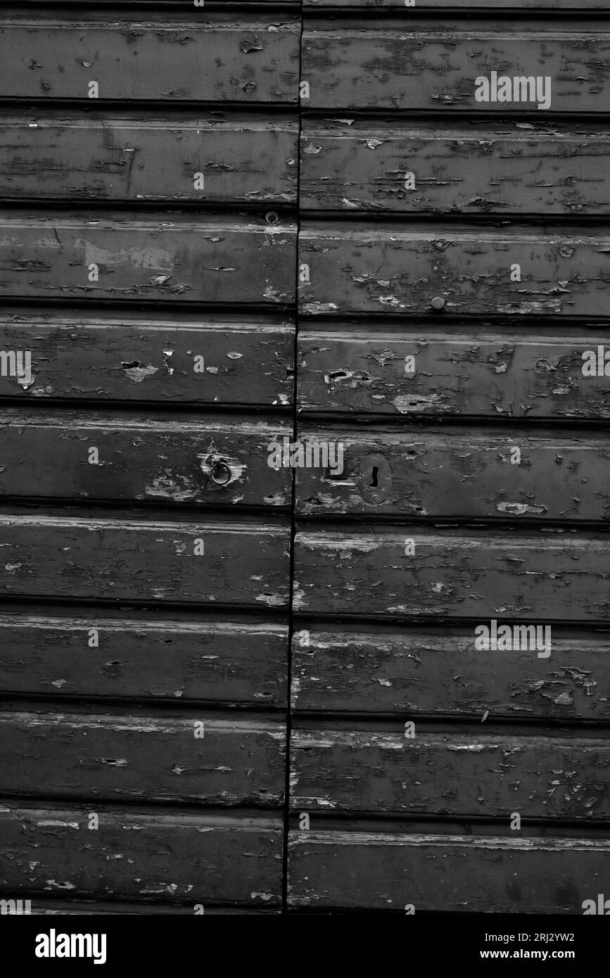 Old lock wooden doors Black and White Stock Photos & Images - Alamy