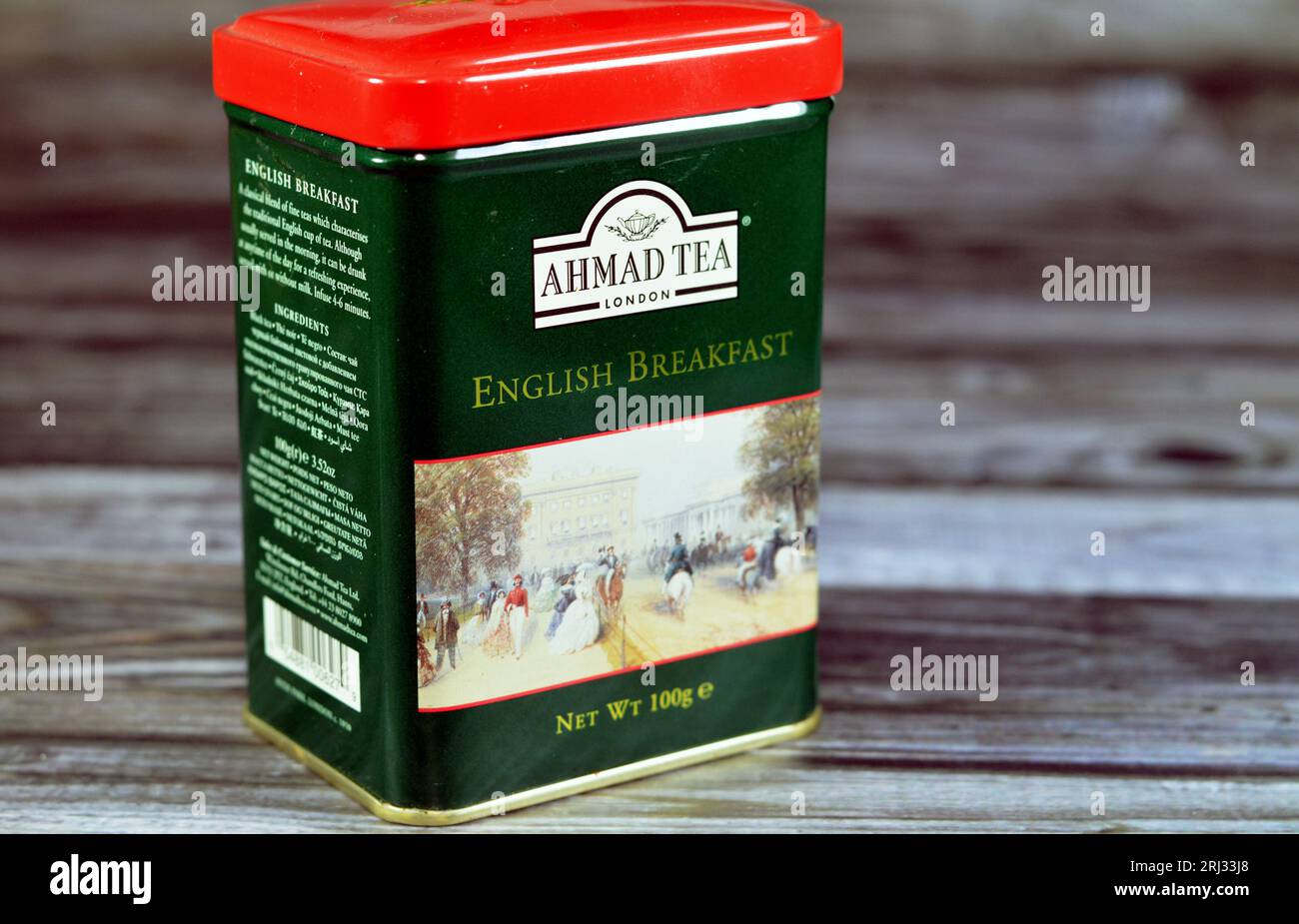 Giza, Egypt, August 12 2023 Ahmad tea London English breakfast, Ahmad