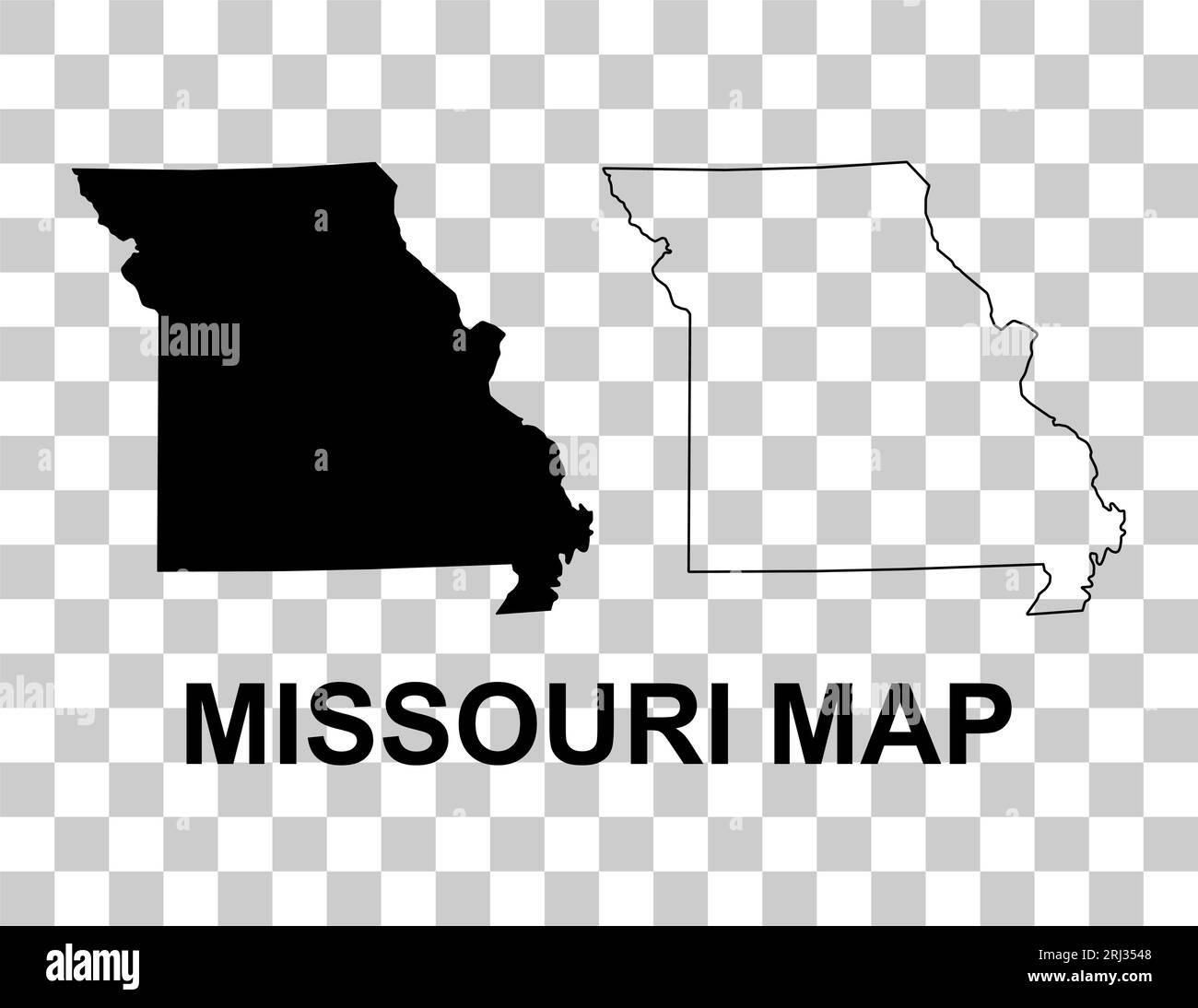 Set of Missouri map united states - Set Of Missouri Map United States Of America Flat Concept Icon Vector Illustration 2RJ3548 