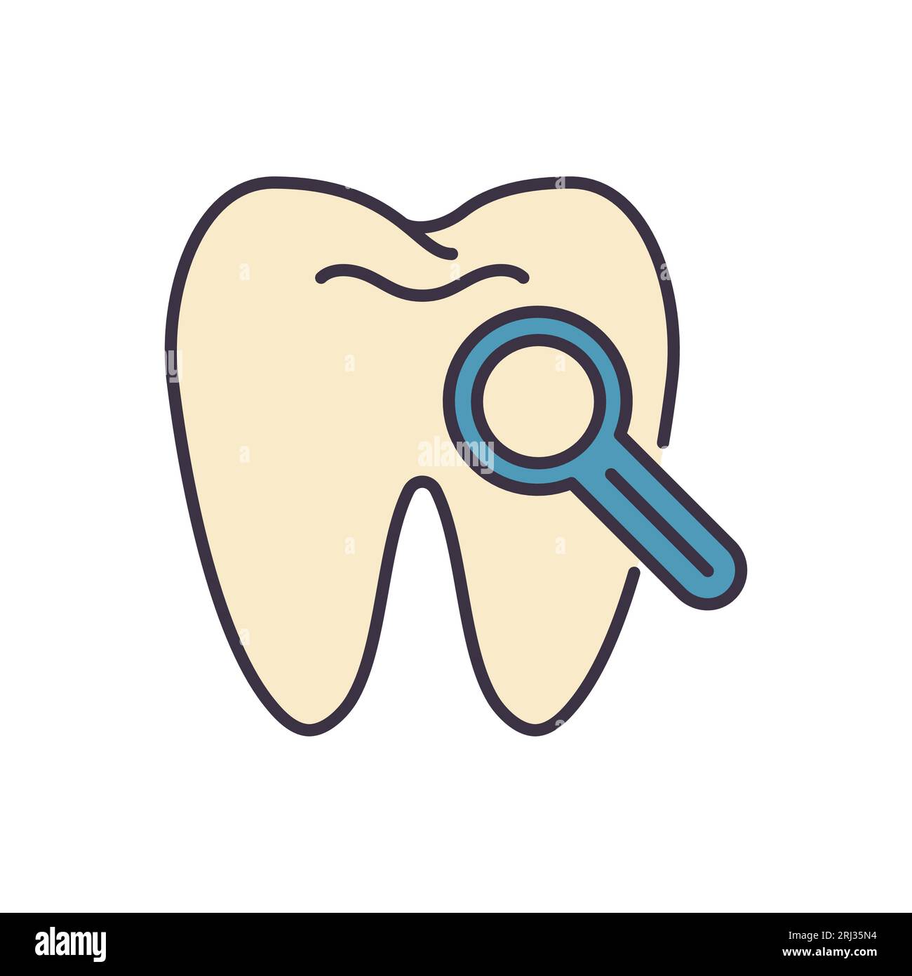 Dental Diagnostic Related Vector Icon. Dental Diagnostic sign. Isolated