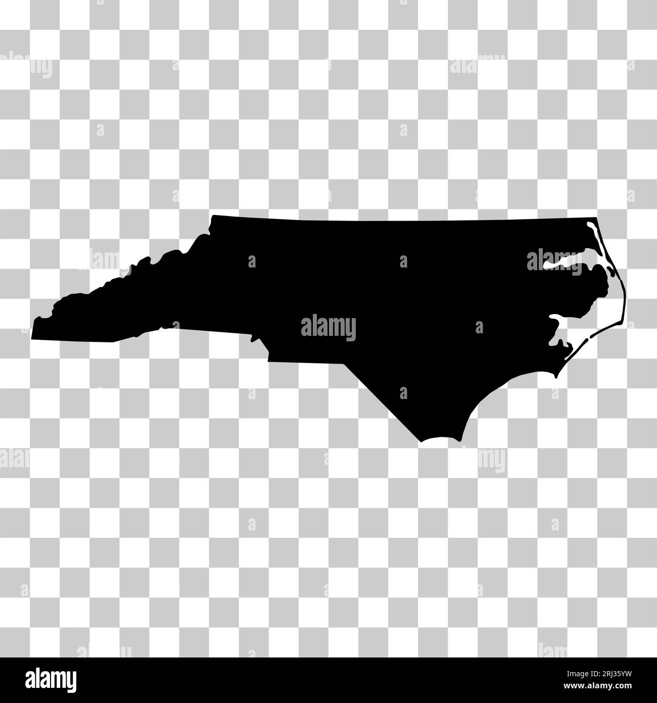 North Carolina map shape, united states of america. Flat concept symbol