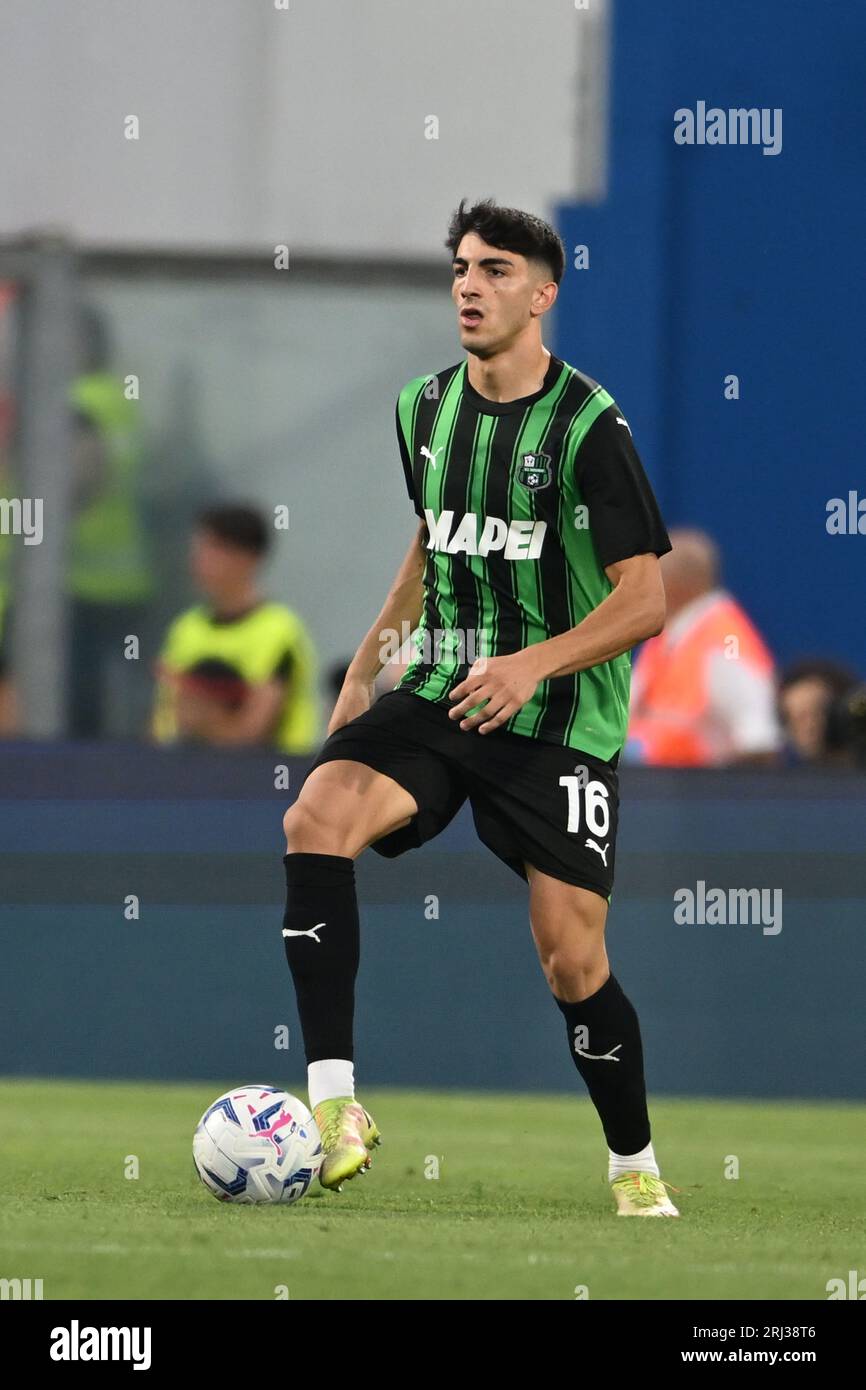 Kevin Miranda (Sassuolo) during the Italian 'Serie A' match between Sassuolo 0-2 Atalanta at Mapei Stadium on August 20, 2023 in Reggio Emilia, Italy. Credit: Maurizio Borsari/AFLO/Alamy Live News Stock Photo