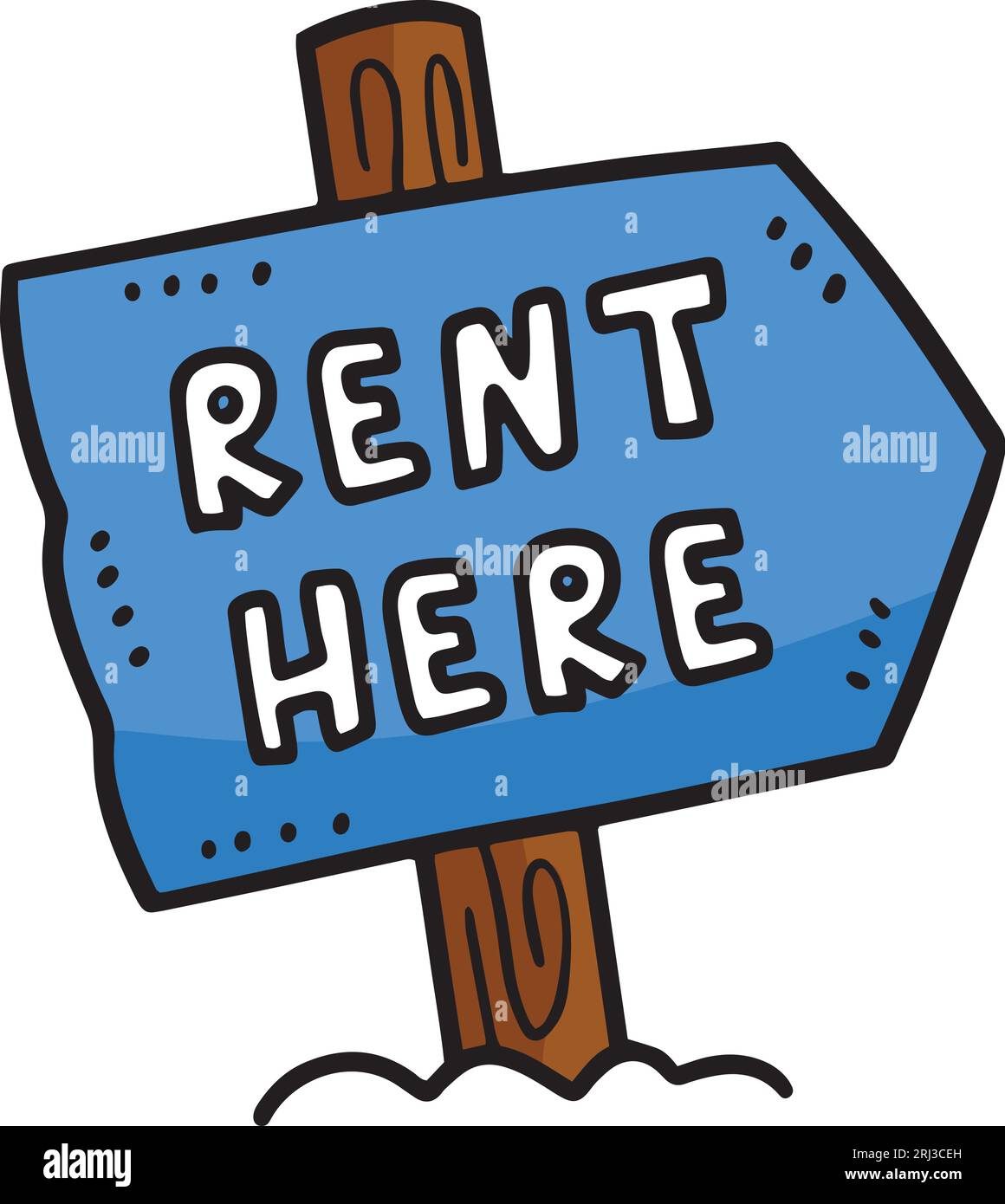 Rent Here Signs Cartoon Colored Clipart Stock Vector Image And Art Alamy