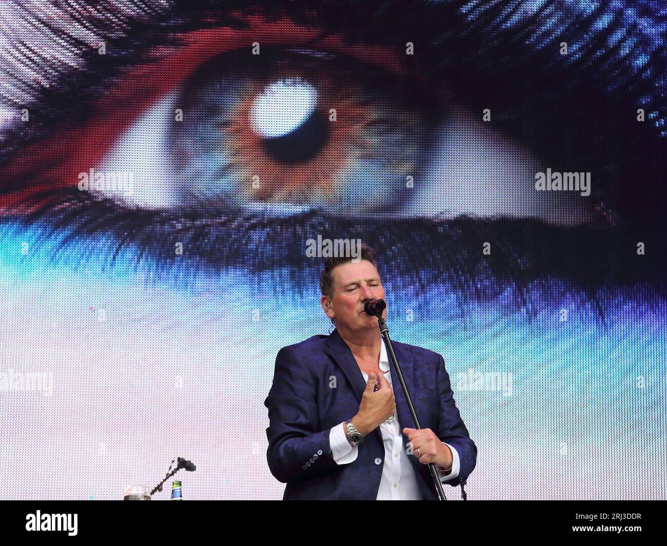 Henley-on-Thames, United Kingdom. 20th Aug, 2023. Tony Hadley at the Second day of Rewind South 80s Music Festival 2023. Credit: Uwe Deffner/Alamy Live News Stock Photo