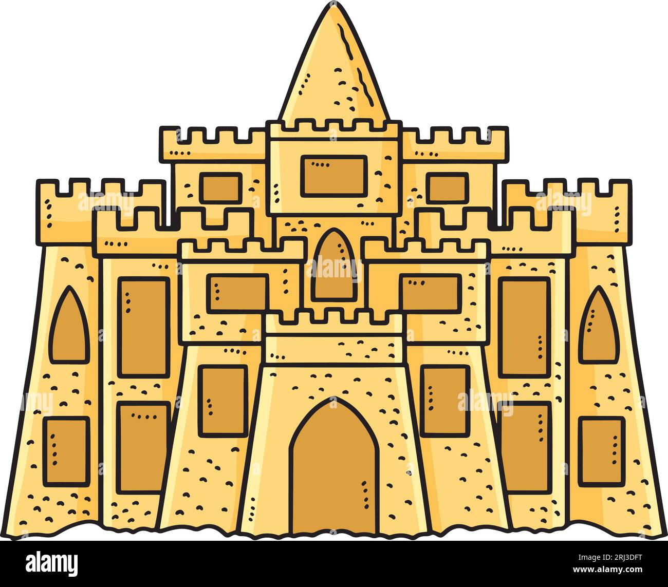 Sand Castle Cartoon Colored Clipart Illustration Stock Vector Image