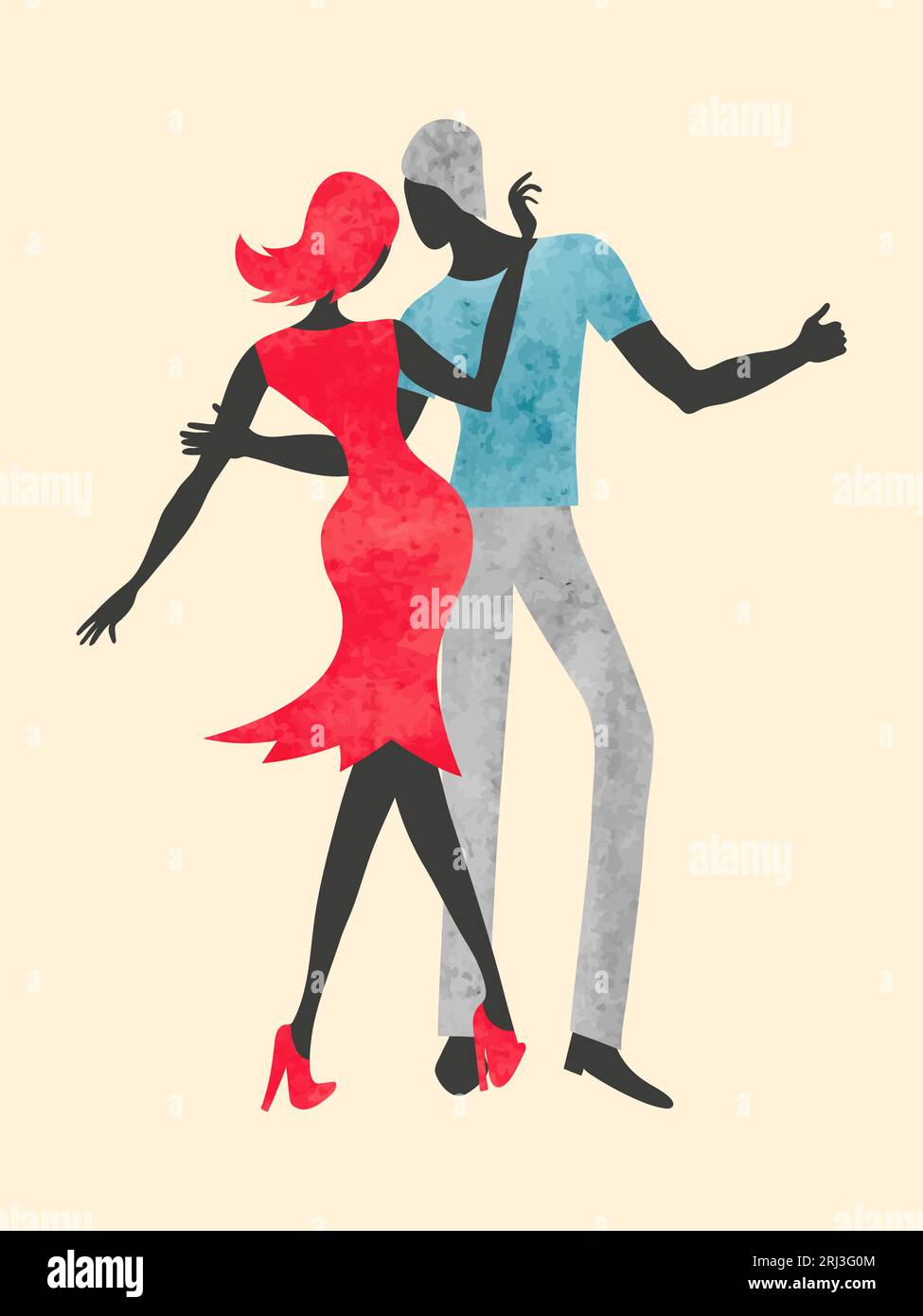 dancing couple Stock Vector