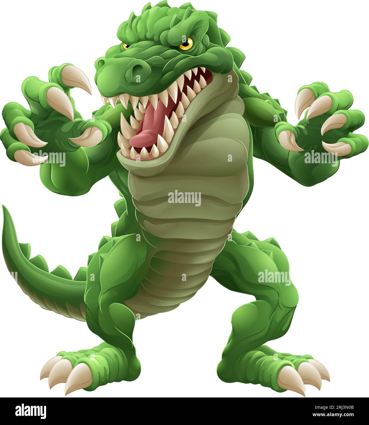 Crocodile Alligator Cartoon Lizard Dino Monster Stock Vector Image