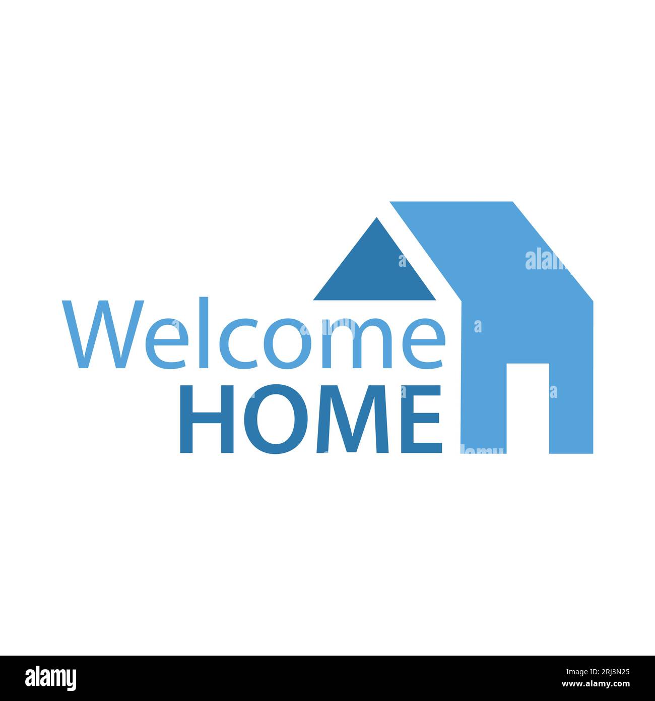 welcome home logo design template. welcome home with house icon, flat ...