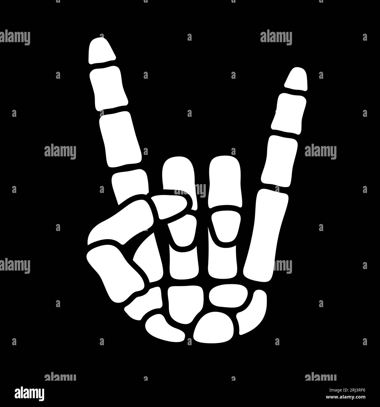 Rock hand sign cartoon hi-res stock photography and images - Alamy