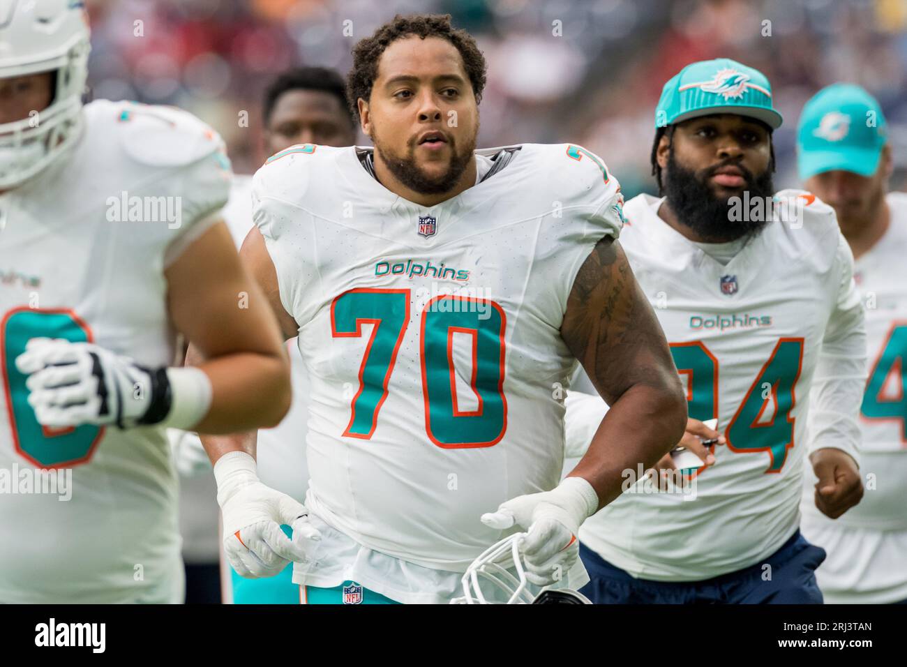 August 19, 2023: Miami Dolphins offensive tackle Kendall Lamm (70) during a preseason game between the Miami Dolphins and the Houston Texans in Houston, TX. Trask Smith/CSM (Credit Image: © Trask Smith/Cal Sport Media) Stock Photo