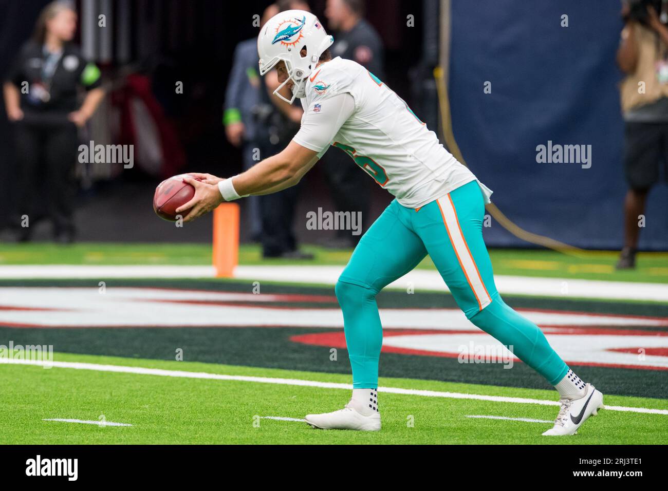 August 19, 2023: Miami Dolphins safety Jevon Holland (8) during a preseason  game between the Miami Dolphins and the Houston Texans in Houston, TX.  Trask Smith/CSM Stock Photo - Alamy