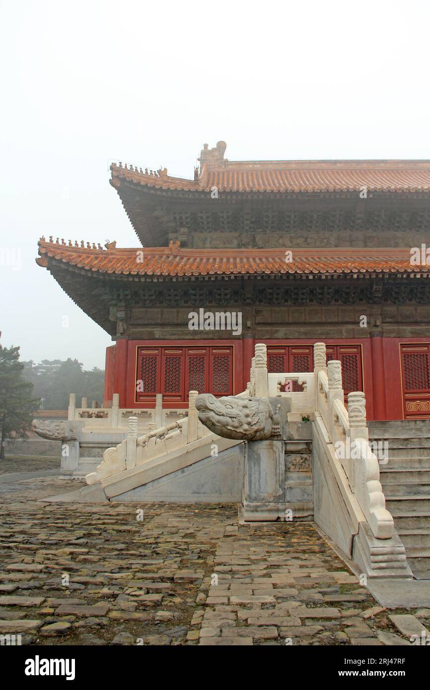 Zunhua, May 13: Dragon head Carving in the Eastern Royal Tombs of the Qing Dynasty on May 13, 2012, Zunhua City, Hebei Province, china. Stock Photo