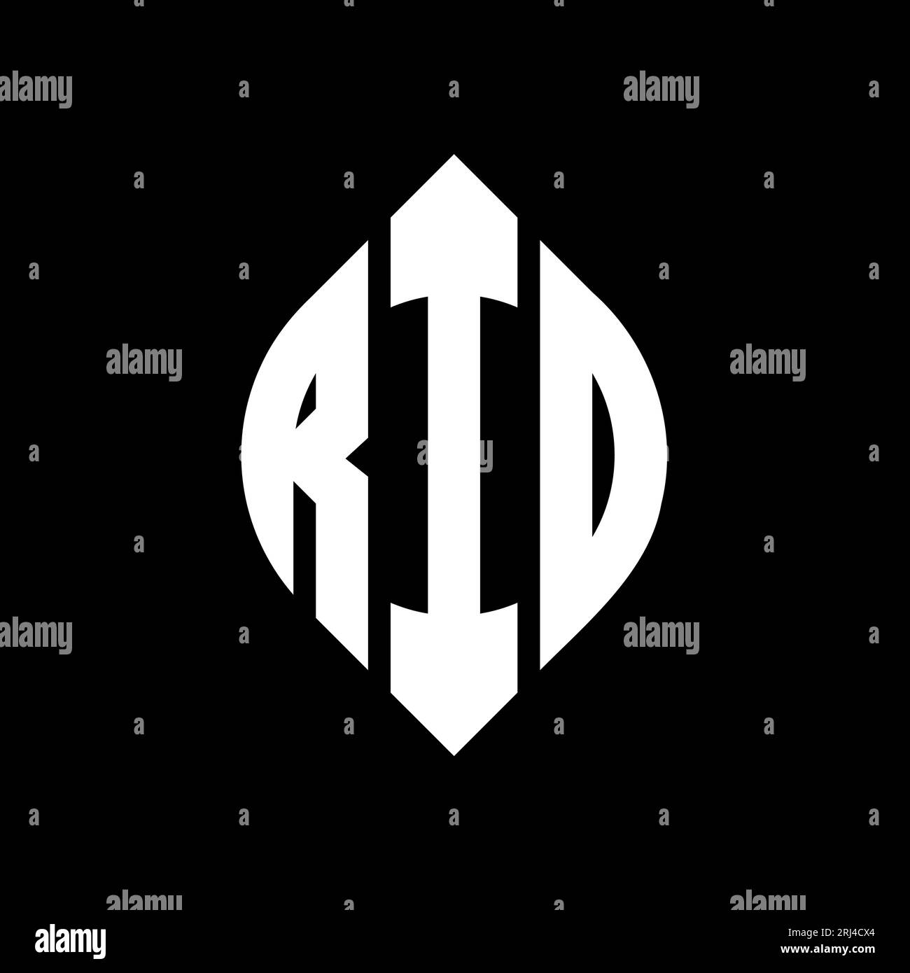 RIO circle letter logo design with circle and ellipse shape. RIO ...