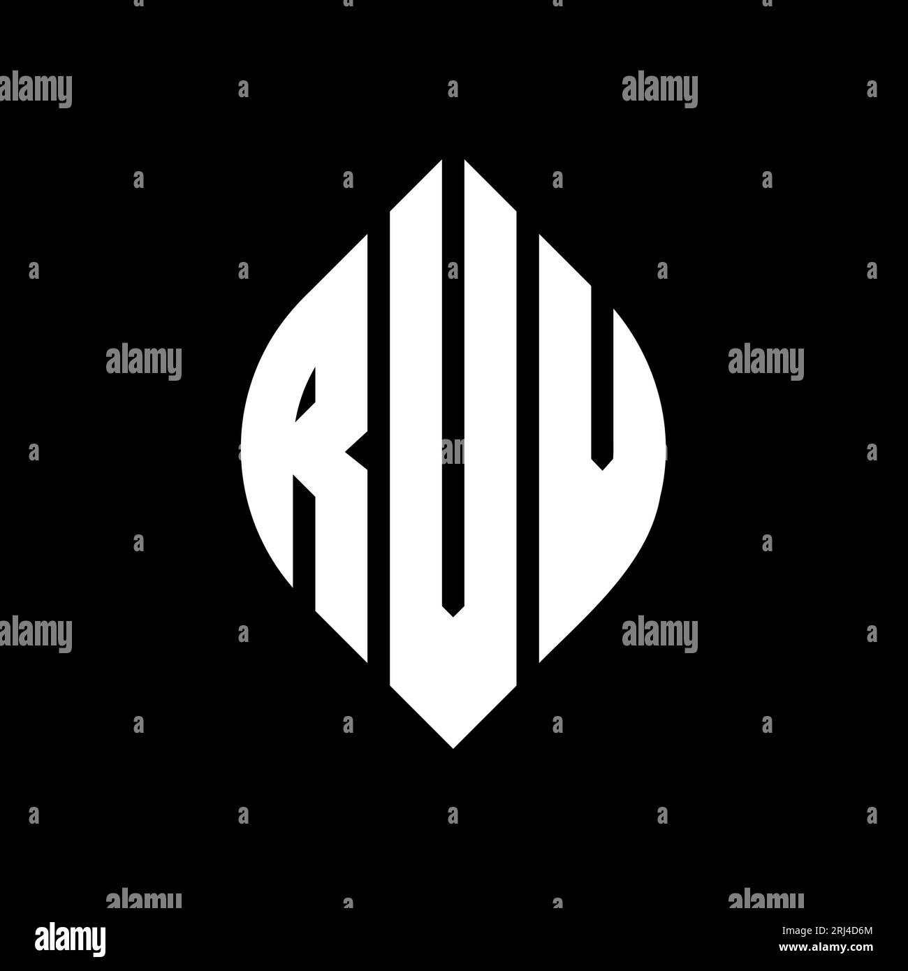 RVV circle letter logo design with circle and ellipse shape. RVV ...