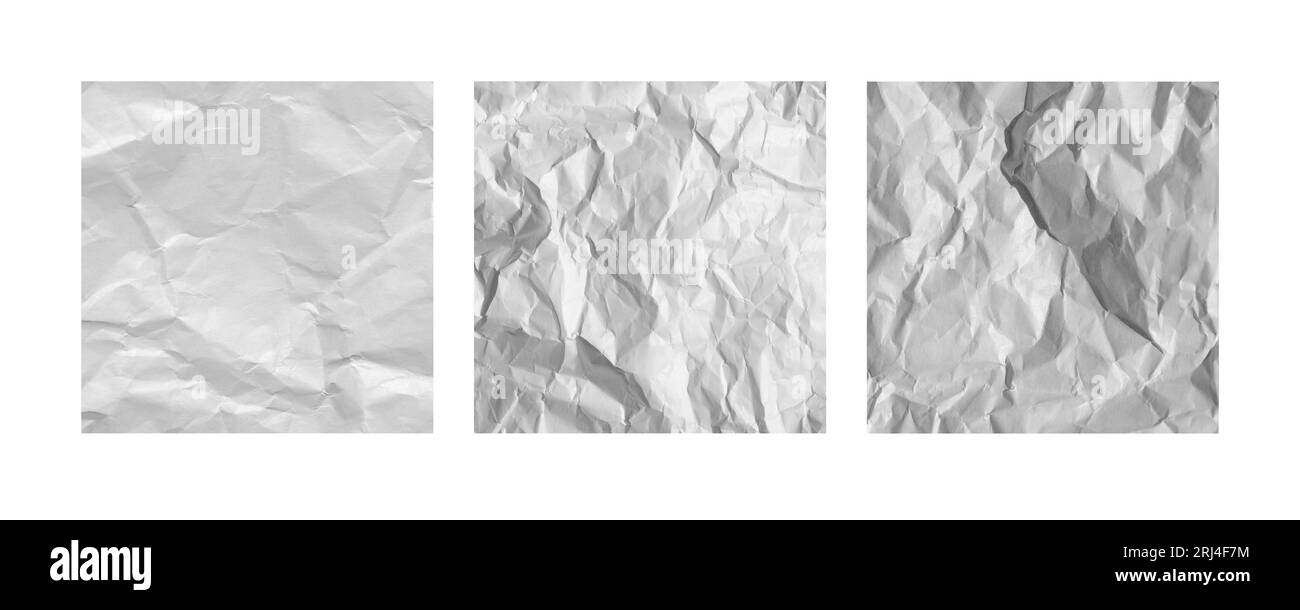 Torn Piece of White Paper isolated on white background Stock Photo