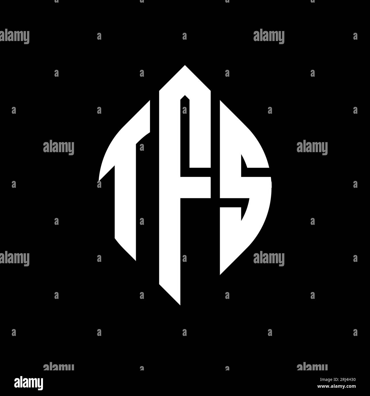 TFS circle letter logo design with circle and ellipse shape. TFS