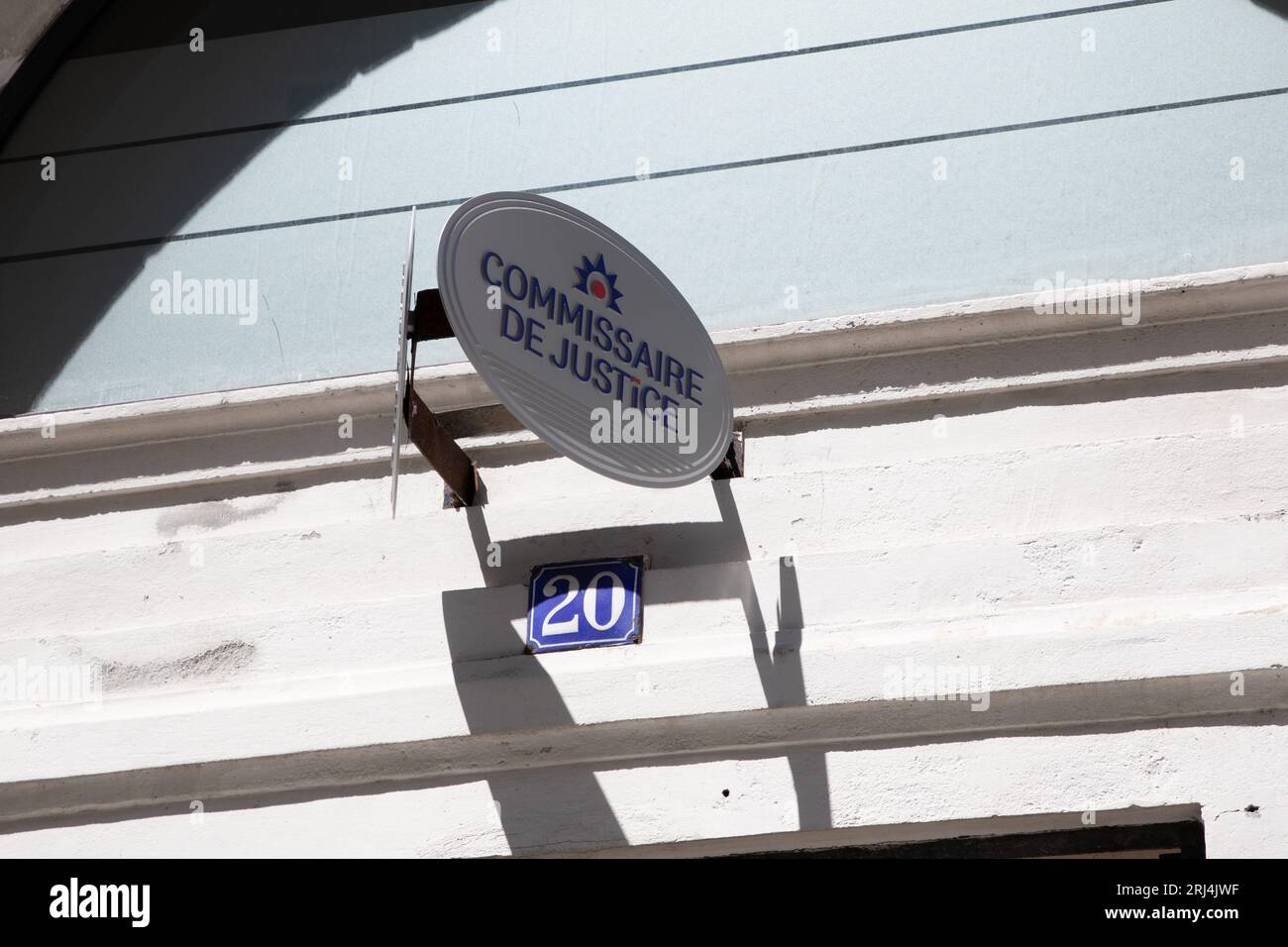 Bordeaux , France 08 18 2023 Commissaire de justice logo brand and