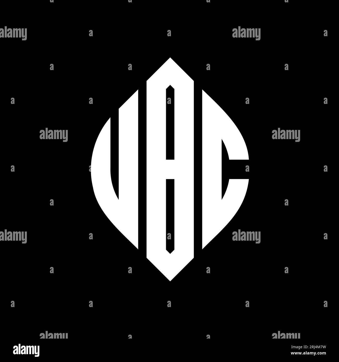 UBC circle letter logo design with circle and ellipse shape. UBC ellipse letters with typographic style. The three initials form a circle logo. UBC Ci Stock Vector