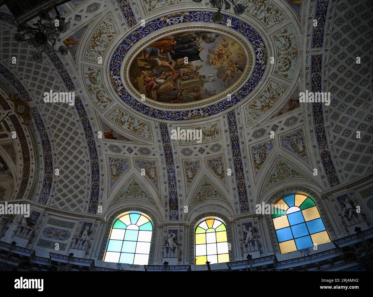 Scicli Graphics Frescoes, paintings and Ionic order architecture in the interior of the ...