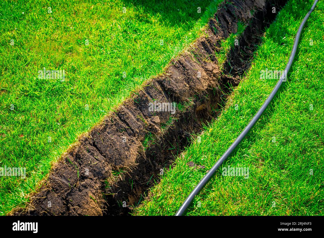 Selfinstallation of irrigation with a retractable sprinkler in the