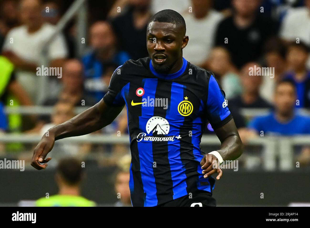 Marcus Thuram of FC Internazionale during Italy's Serie A football match  Inter vs Monza at San Siro Stadium in Milan, Italy on August 19, 2023 Stock  Photo - Alamy