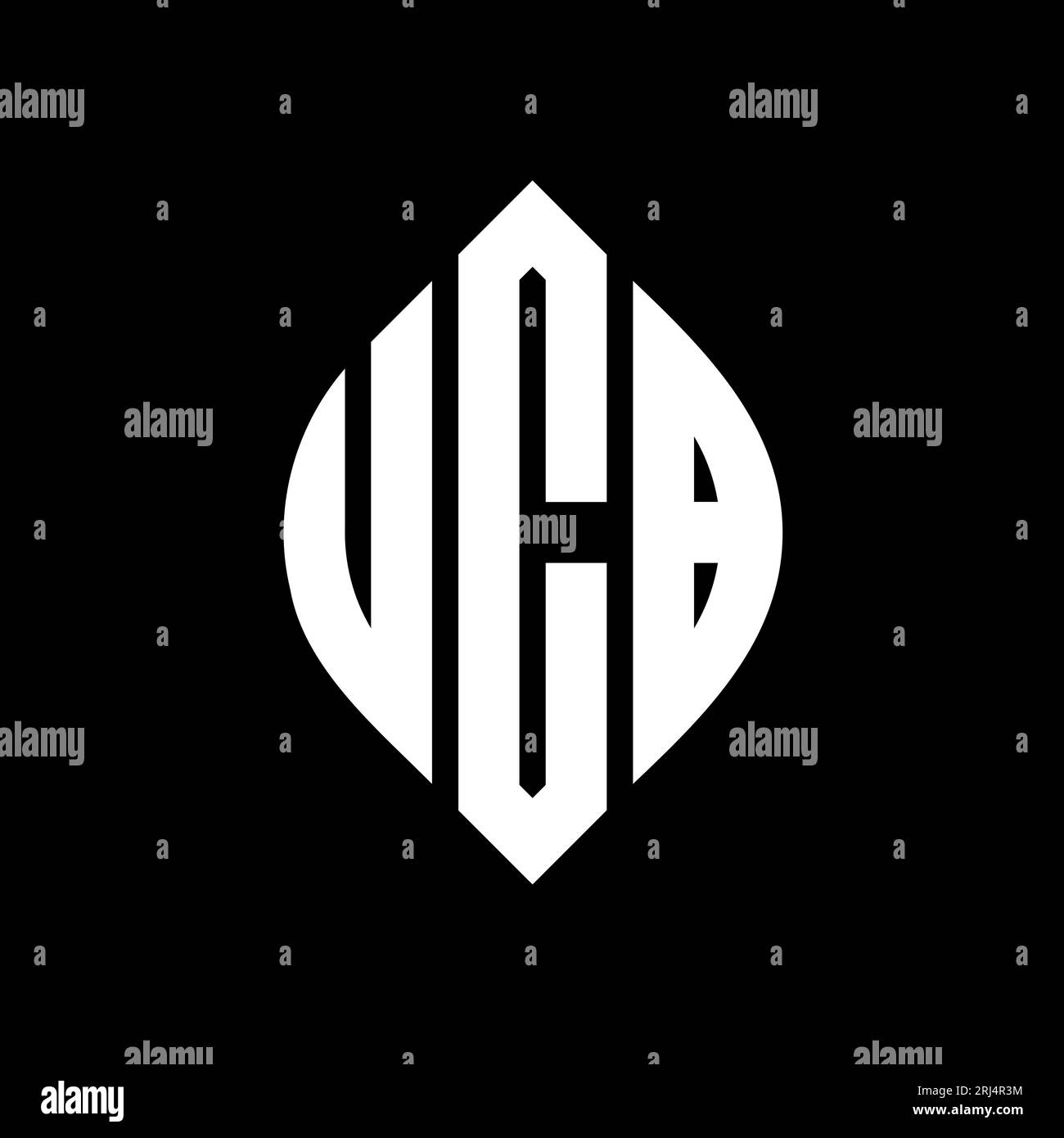 UCB circle letter logo design with circle and ellipse shape. UCB