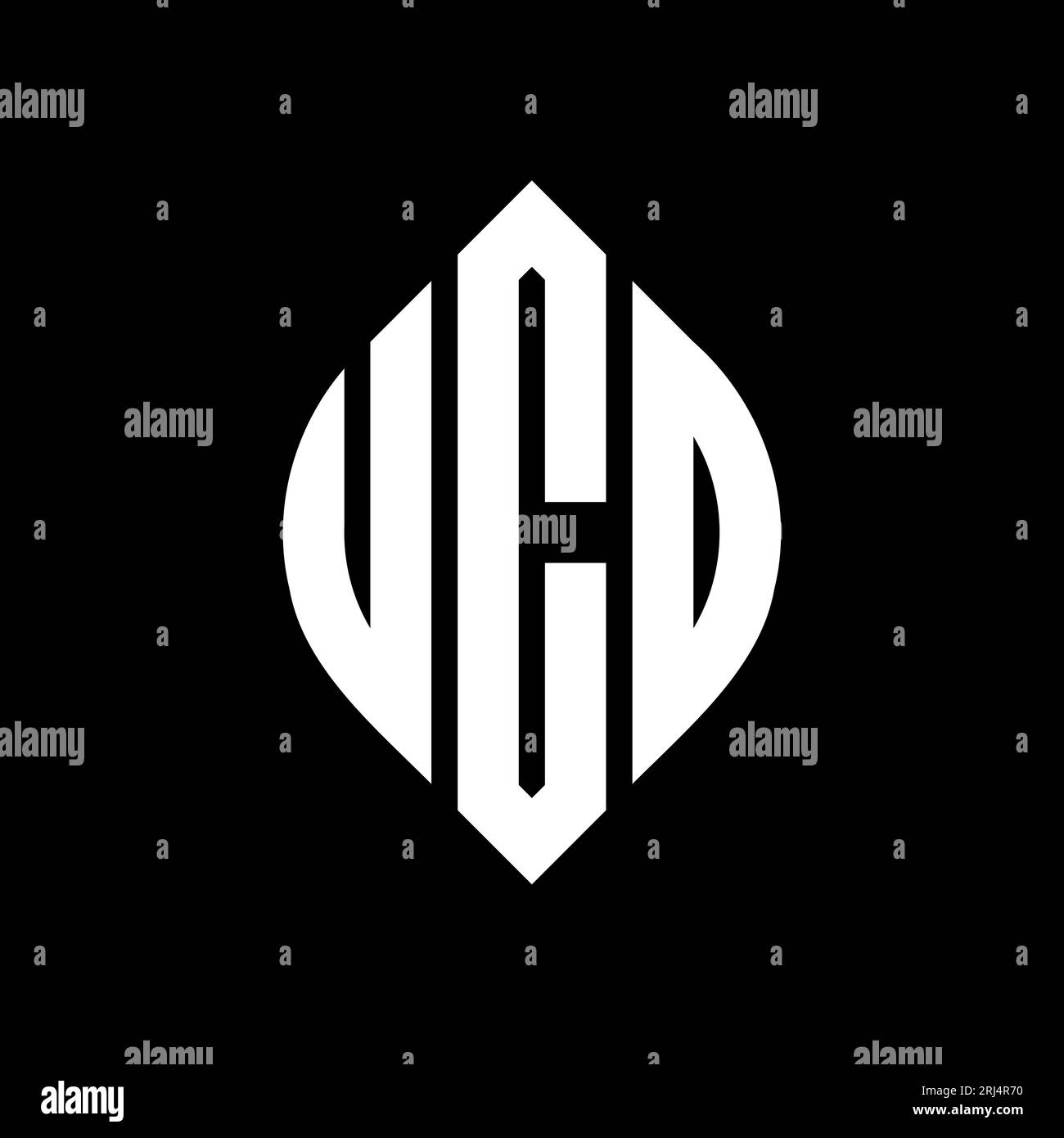 UCO circle letter logo design with circle and ellipse shape. UCO