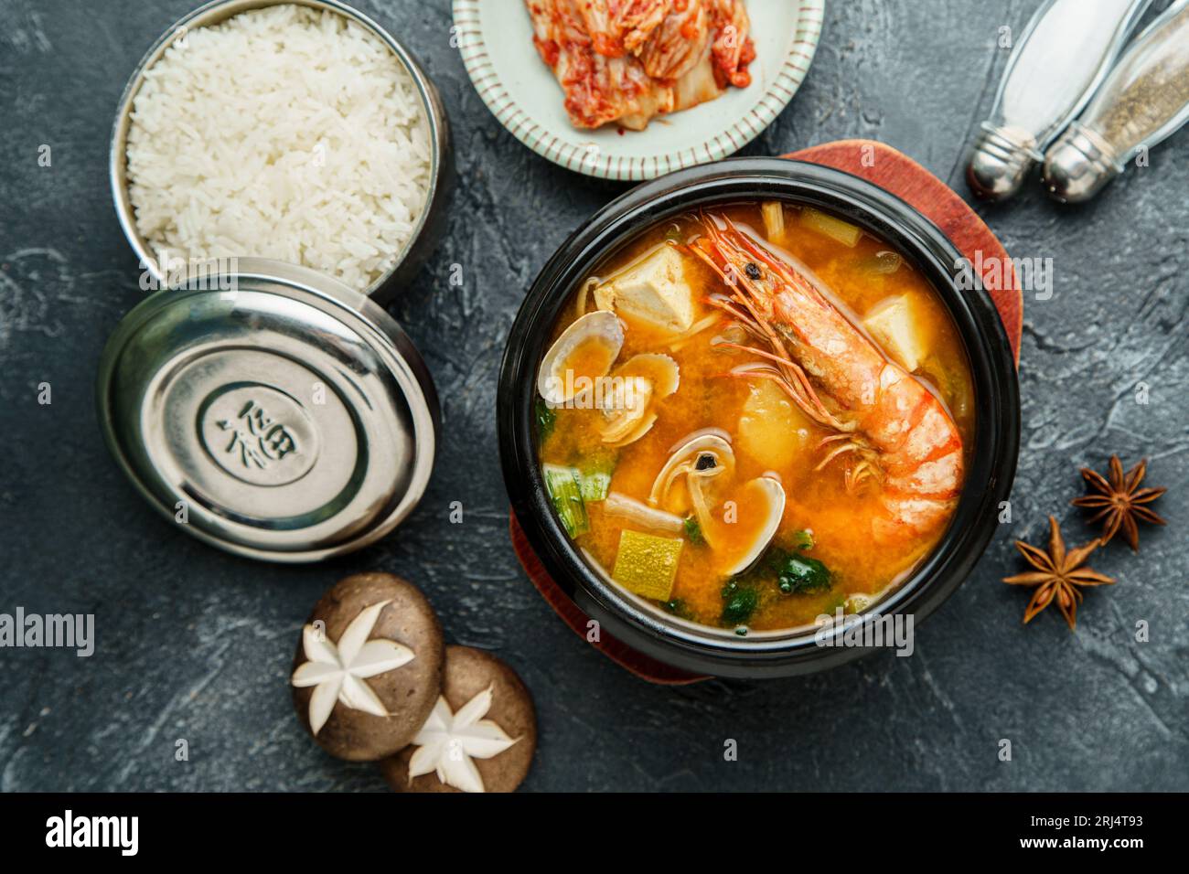 Doenjang Jjigae , Seafood Soup,korea style Stock Photo Alamy